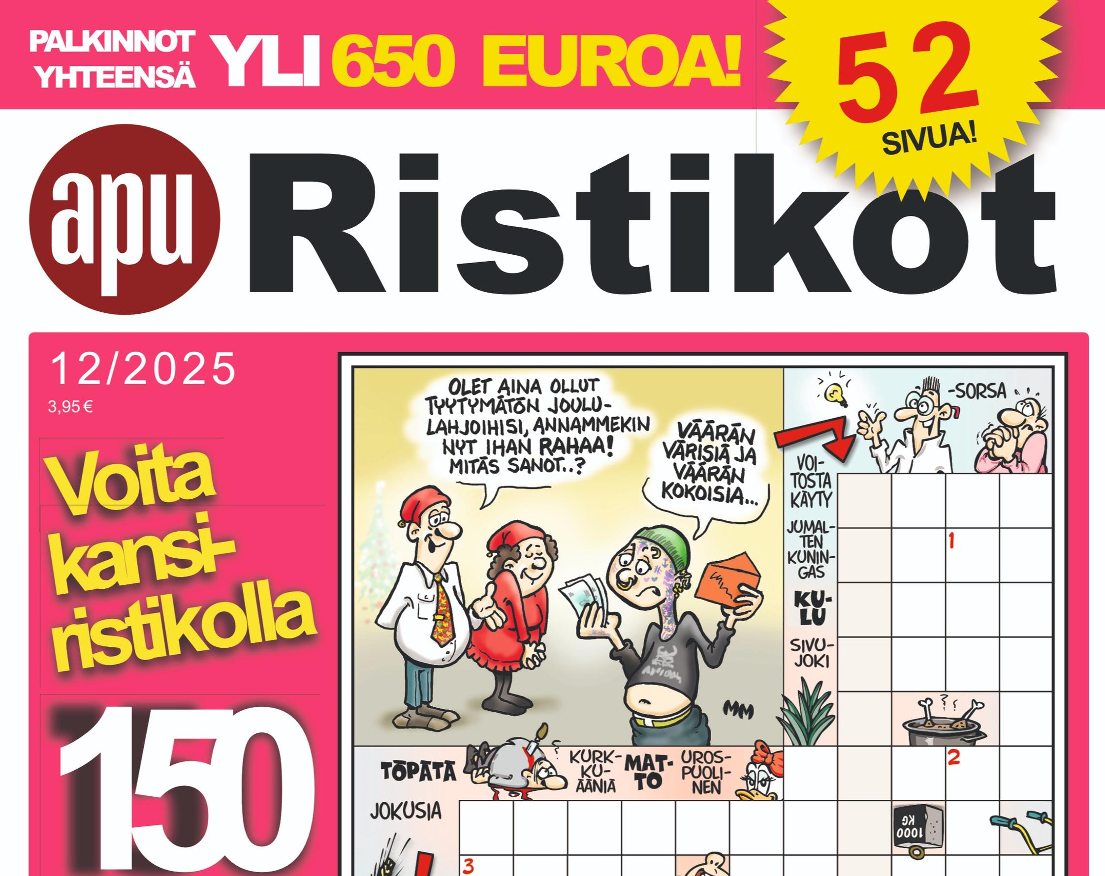 Osallistu Apu Ristikot -lehden palkintotehtävien arvontaan