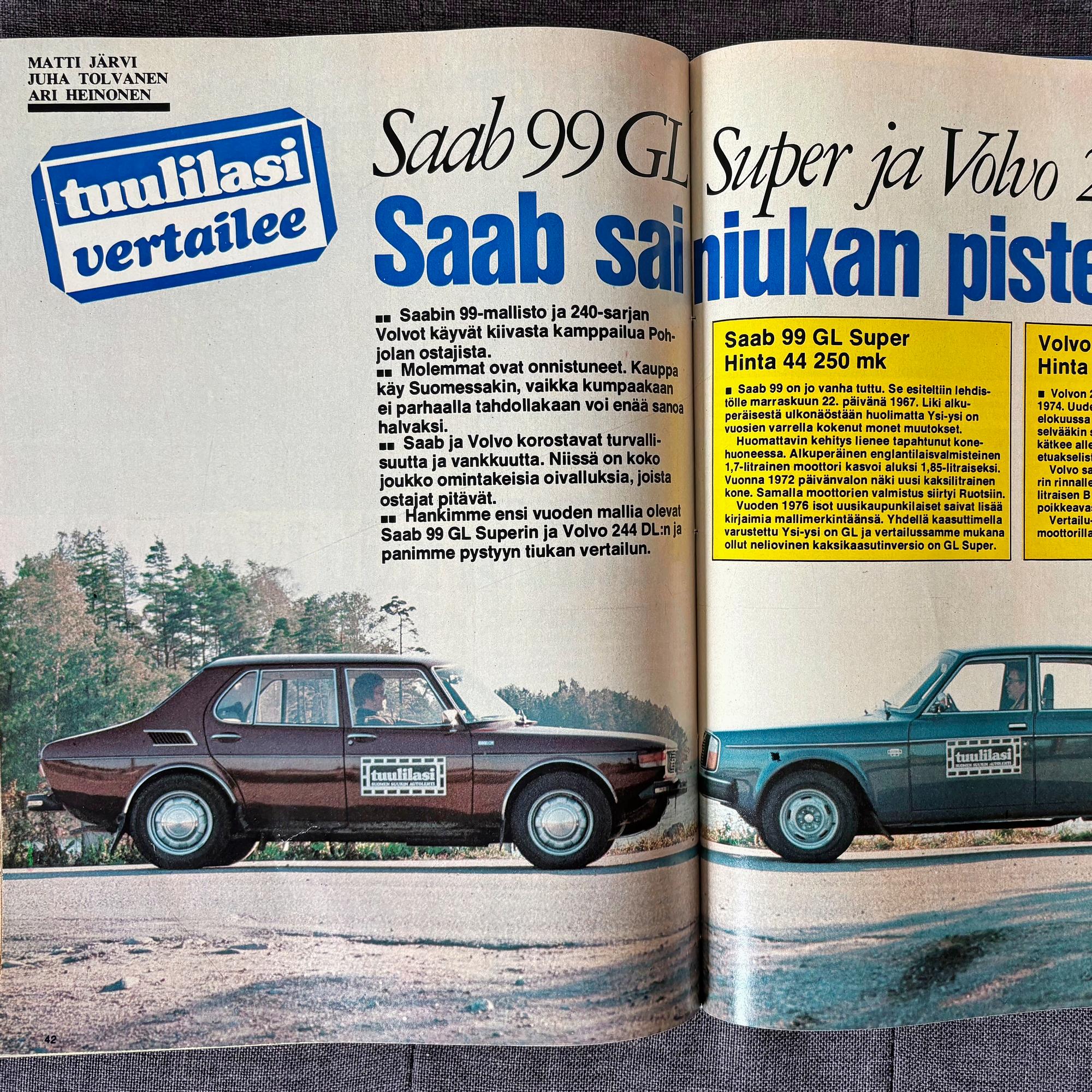 Ruotsalaisten kaksintaistelu: Saab 99 GL Super ja Volvo 244 DL – Parivertailun voiton ratkaisivat taloudellisuus, suorituskyky ja yleiset ajo-ominaisuudet