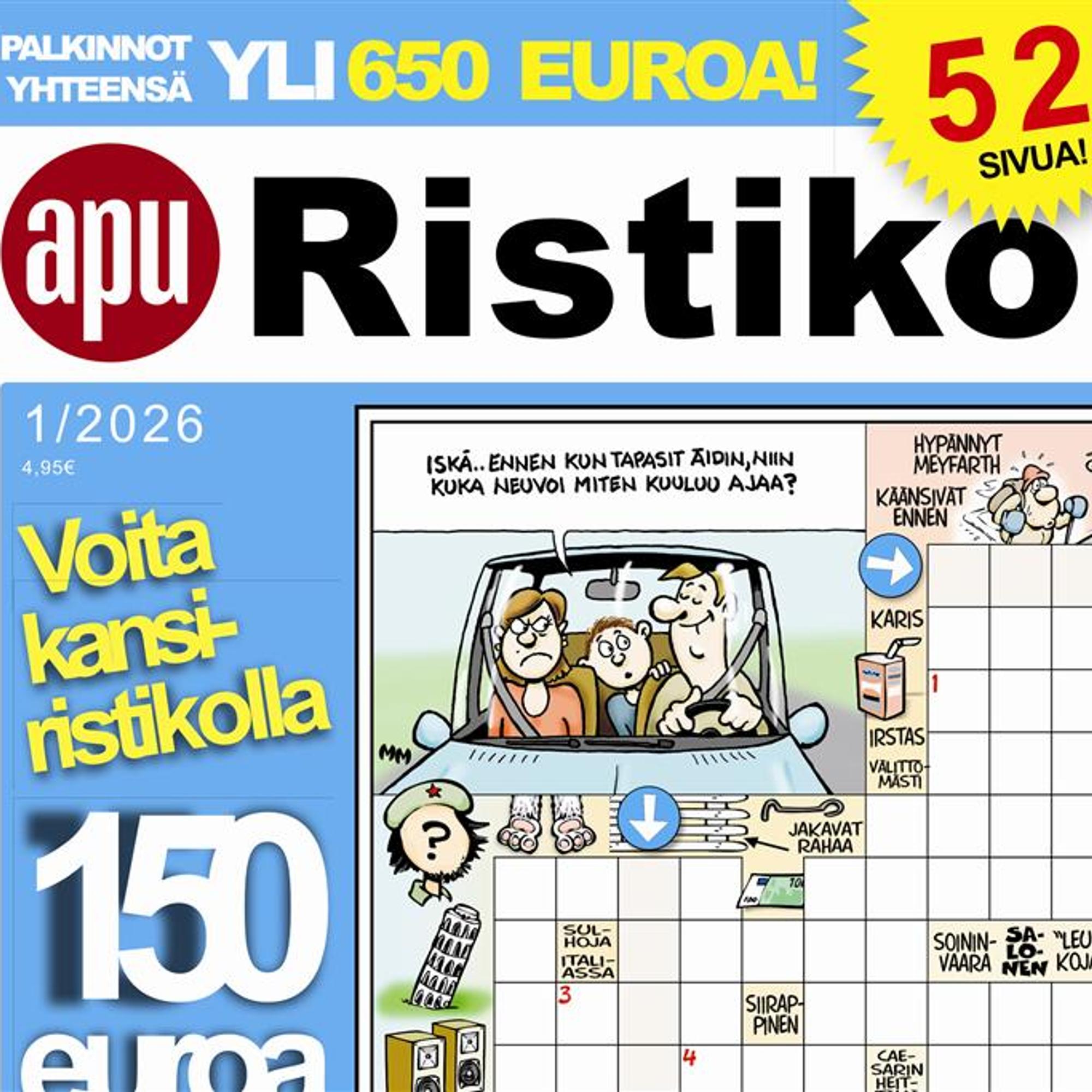 Osallistu Apu Ristikot -lehden palkintotehtävien arvontaan