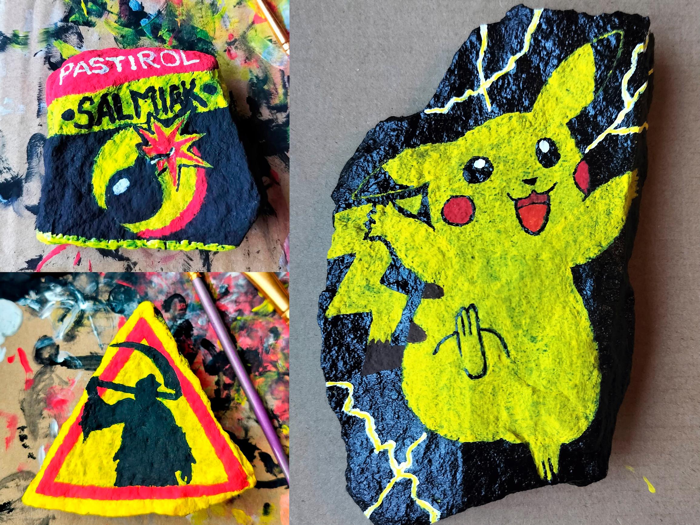 Tuhannet suomalaiset hurahtivat kivien maalaamiseen ja kätkemiseen – Minja Huhtanen on taiteillut kiviin niin karkkiaskeja kuin Turmion kätilöt -yhtyeen logon