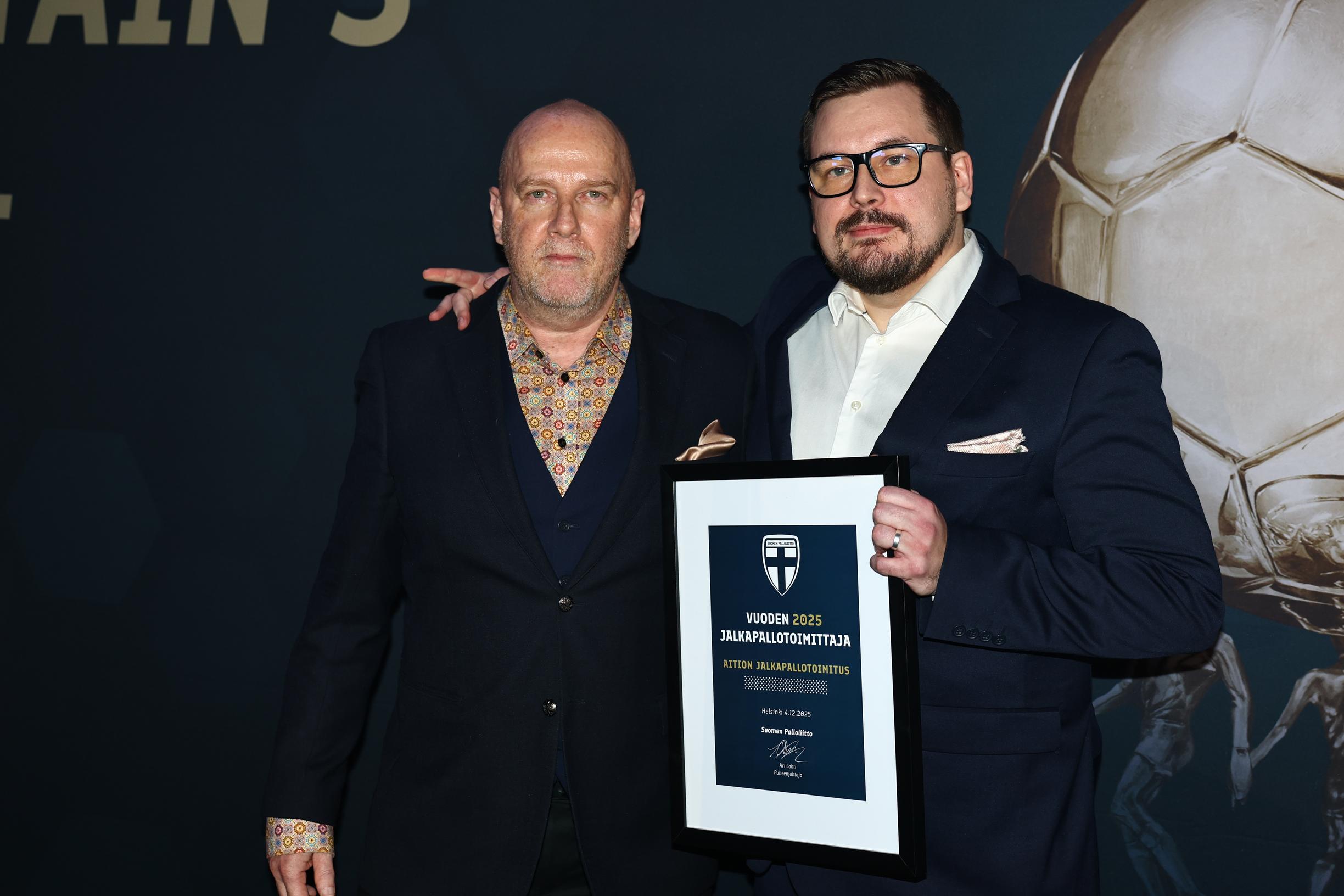 Aition jalkapallotoimitus palkittiin Captain’s Ball -gaalassa – "Noussut nopeasti suomalaisen jalkapallojournalismin eturiviin"