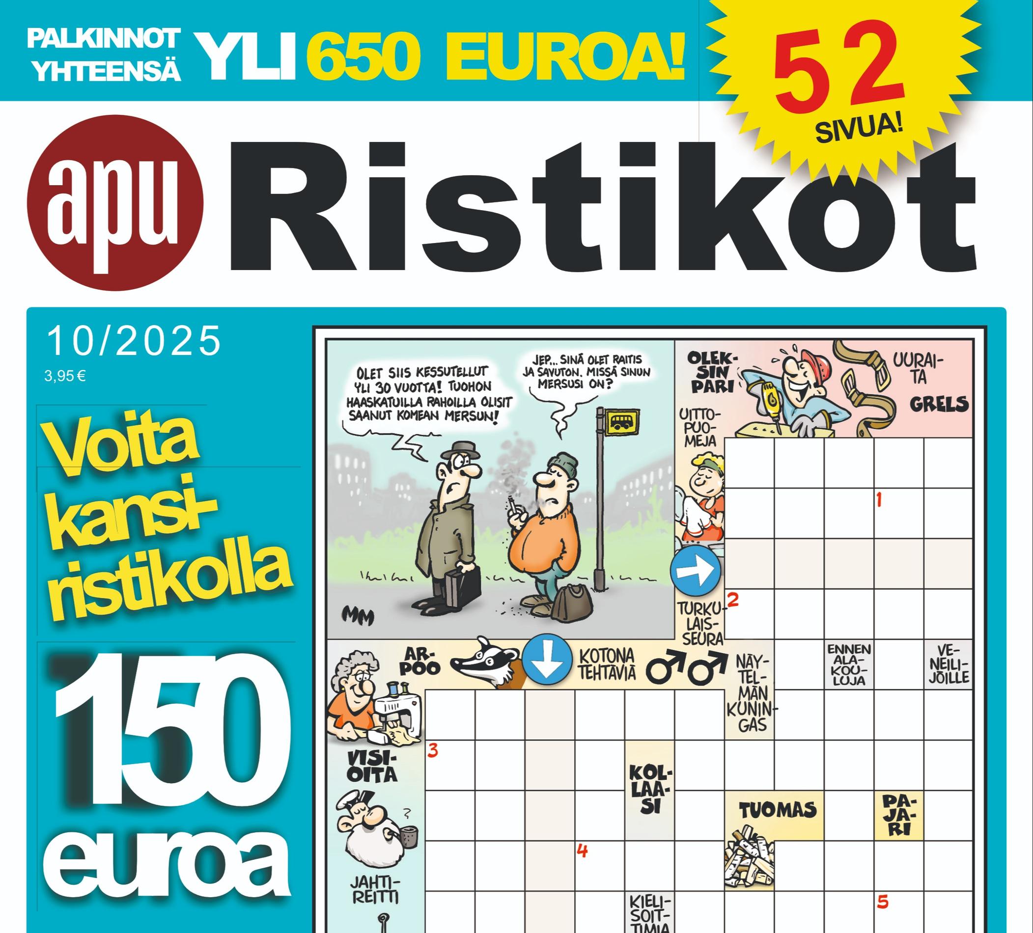Osallistu Apu Ristikot -lehden palkintotehtävien arvontaan