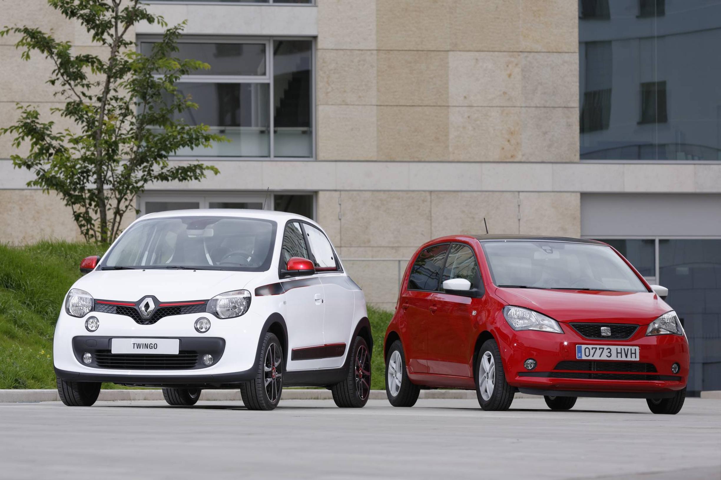 Vertailussa pikkuautot Renault Twingo ja Seat Mii