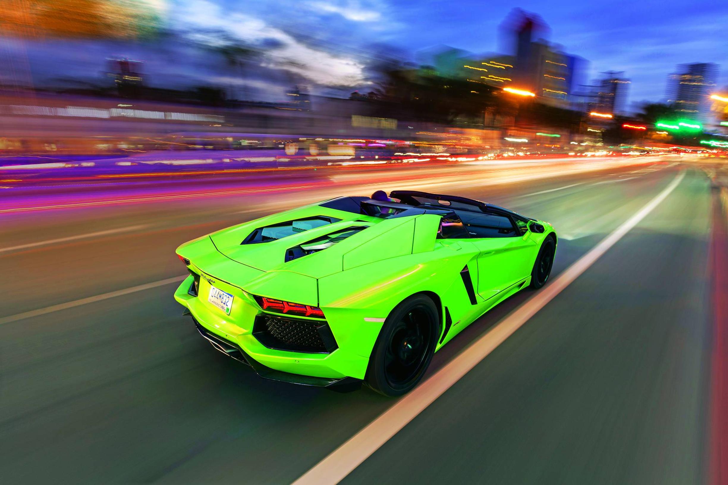 Miamin koeajossa Lamborghini Aventador LP 700-4 Roadster