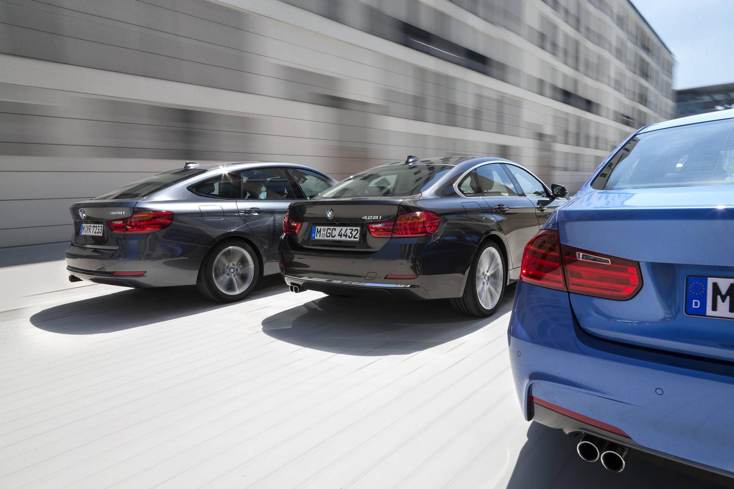 Vertailussa Bemarit: BMW 328i, BMW 428i Gran Coupé ja BMW 328i Gran Turismo