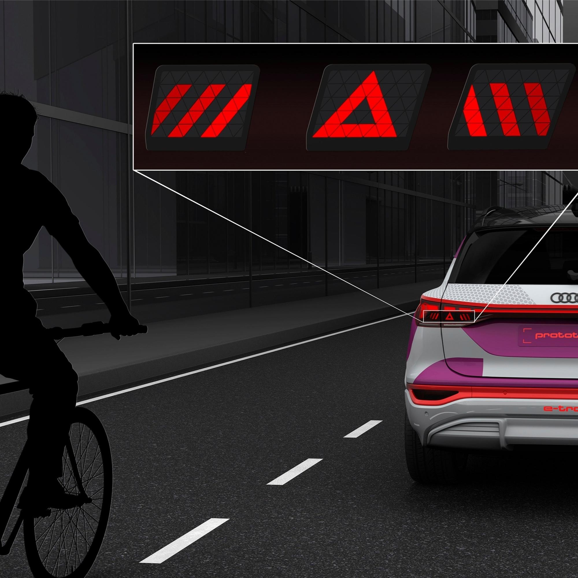Uusilla älyvaloilla voi jopa kommunikoida muiden autoilijoiden kanssa – Näin toimivat Audi Q6 e-tronin yksilöidyt valokuviot