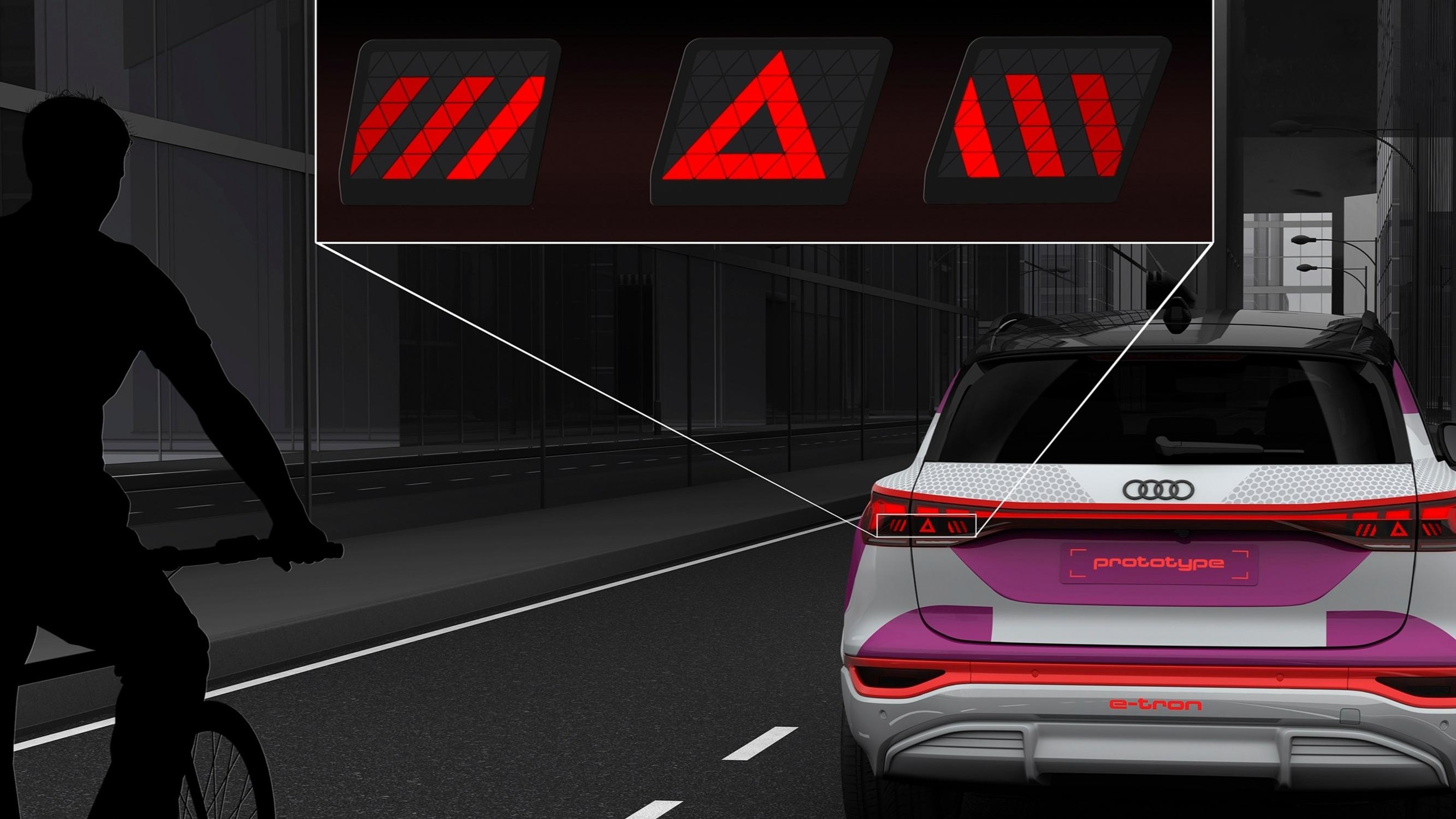 Uusilla älyvaloilla voi jopa kommunikoida muiden autoilijoiden kanssa – Näin toimivat Audi Q6 e-tronin yksilöidyt valokuviot