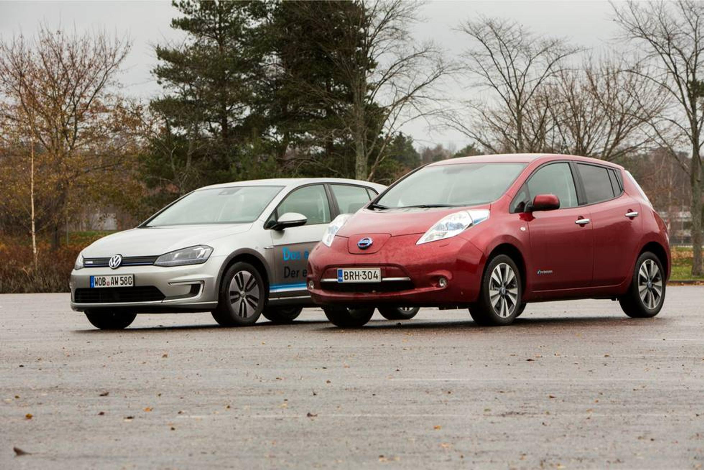 Sähköautojen vertailu Nissan Leaf ja Volkswagen e-Golf – pioneeri ja haastaja