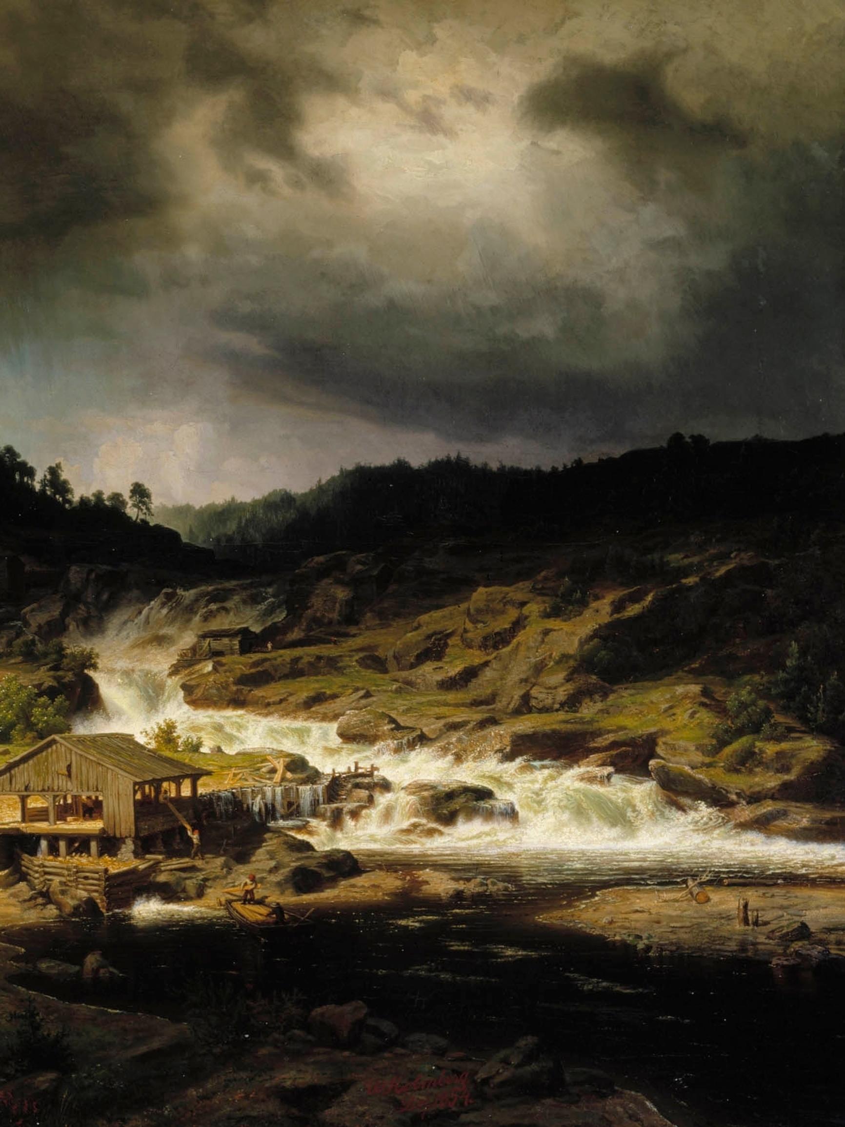 Suomen kansallismaisema eilen ja tänään – Werner Holmbergin 1854 maalaama Kyröskoski oli lähes täydellinen lavastus