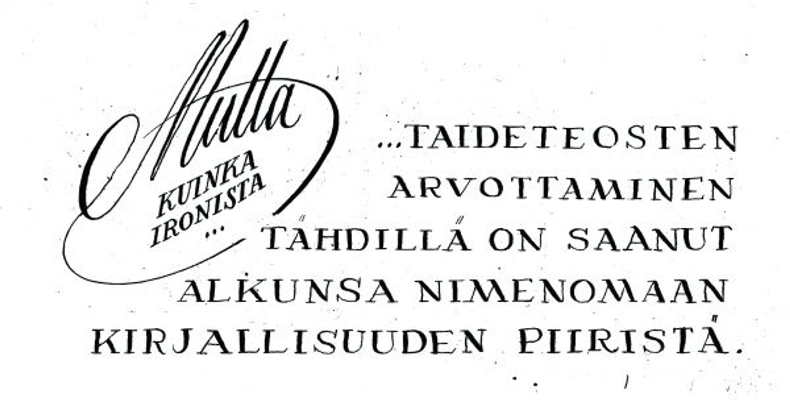 Saako kirjallisuutta, teatteria tai edes elokuvia pisteyttää tähdin?