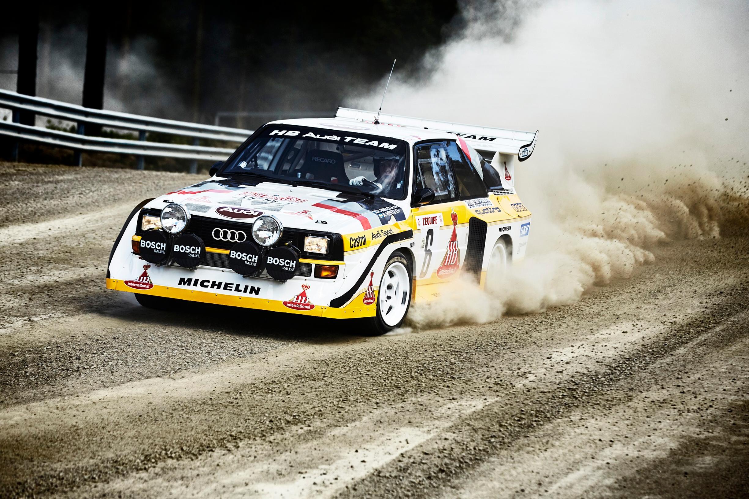 Mikko Hirvonen hyppäsi legendaarisen Audi S1 Quattron rattiin - "Härski peli"