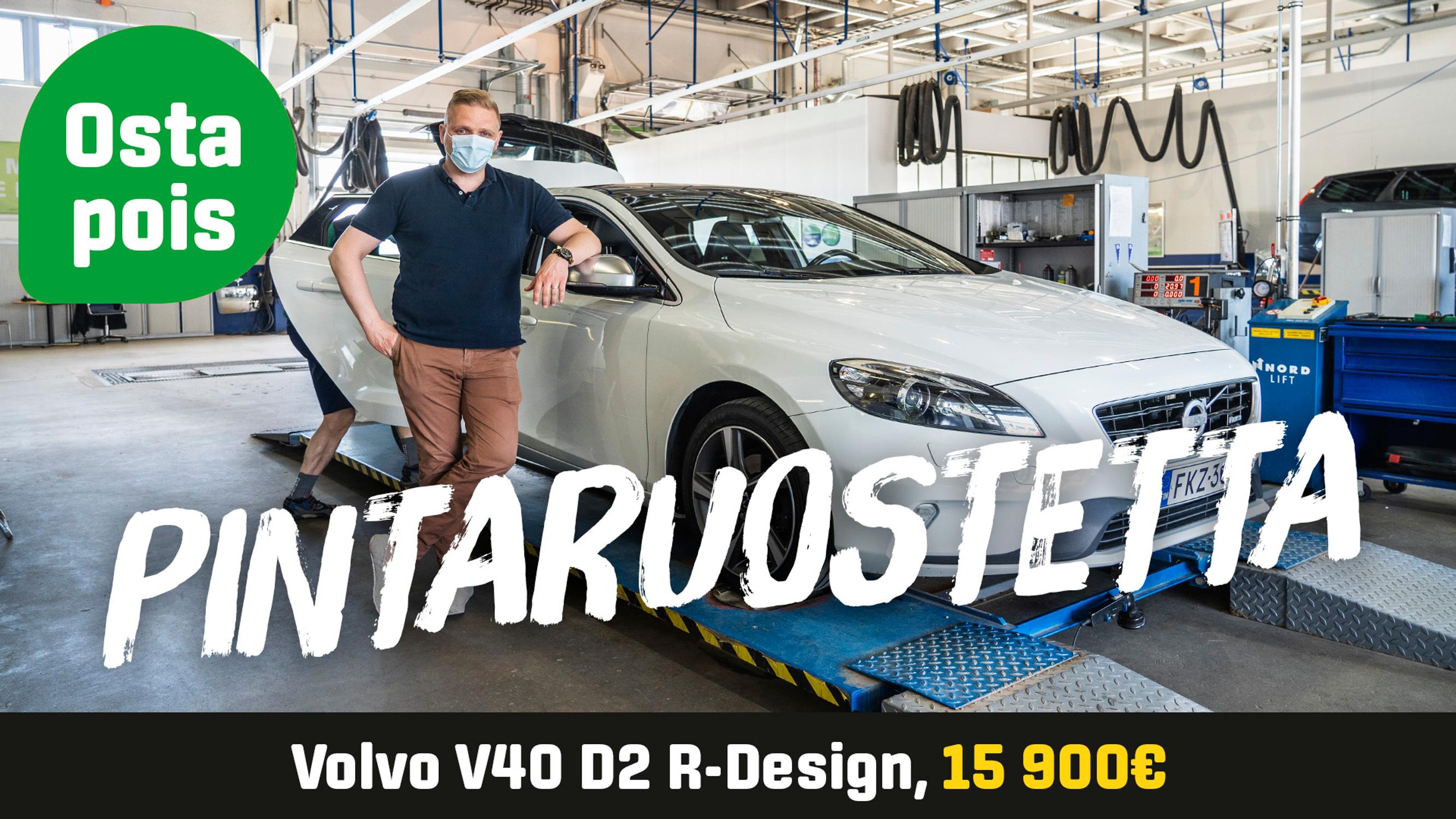 Käytetty: Volvo V40 D2 R-Design (15 900€) - Pintaruostetta