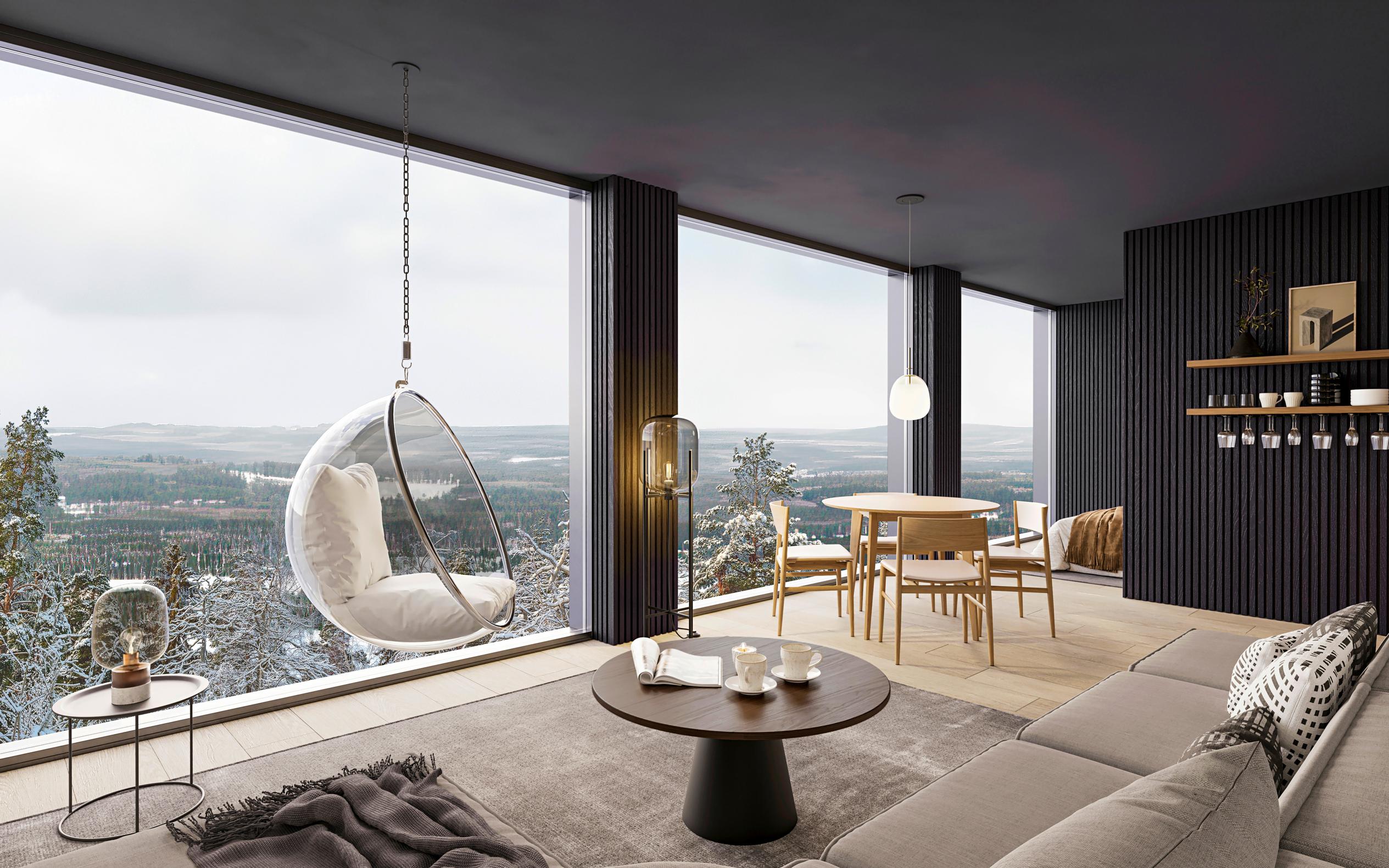 Suomen upeimmat sviitit: Panorama Landscape Hotel on Tahkon uusi luksusmajoitus, jossa kaikki huoneet ovat sviittejä.