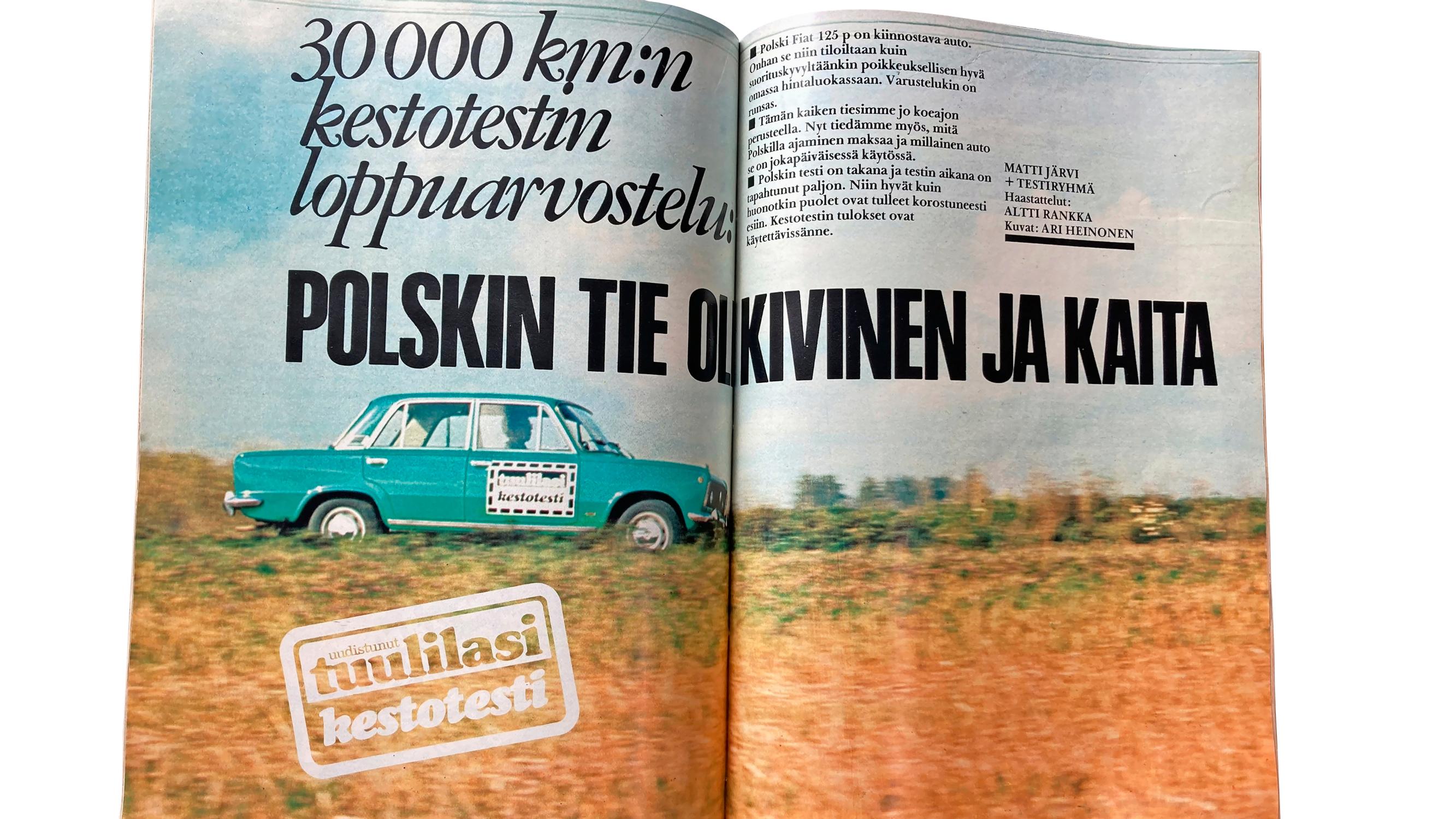 Tuulilasi 1973: Polski-Fiat – Näyttää hevoselta, liikkuu kuin hevonen ja hirnuu kuin hevonen
