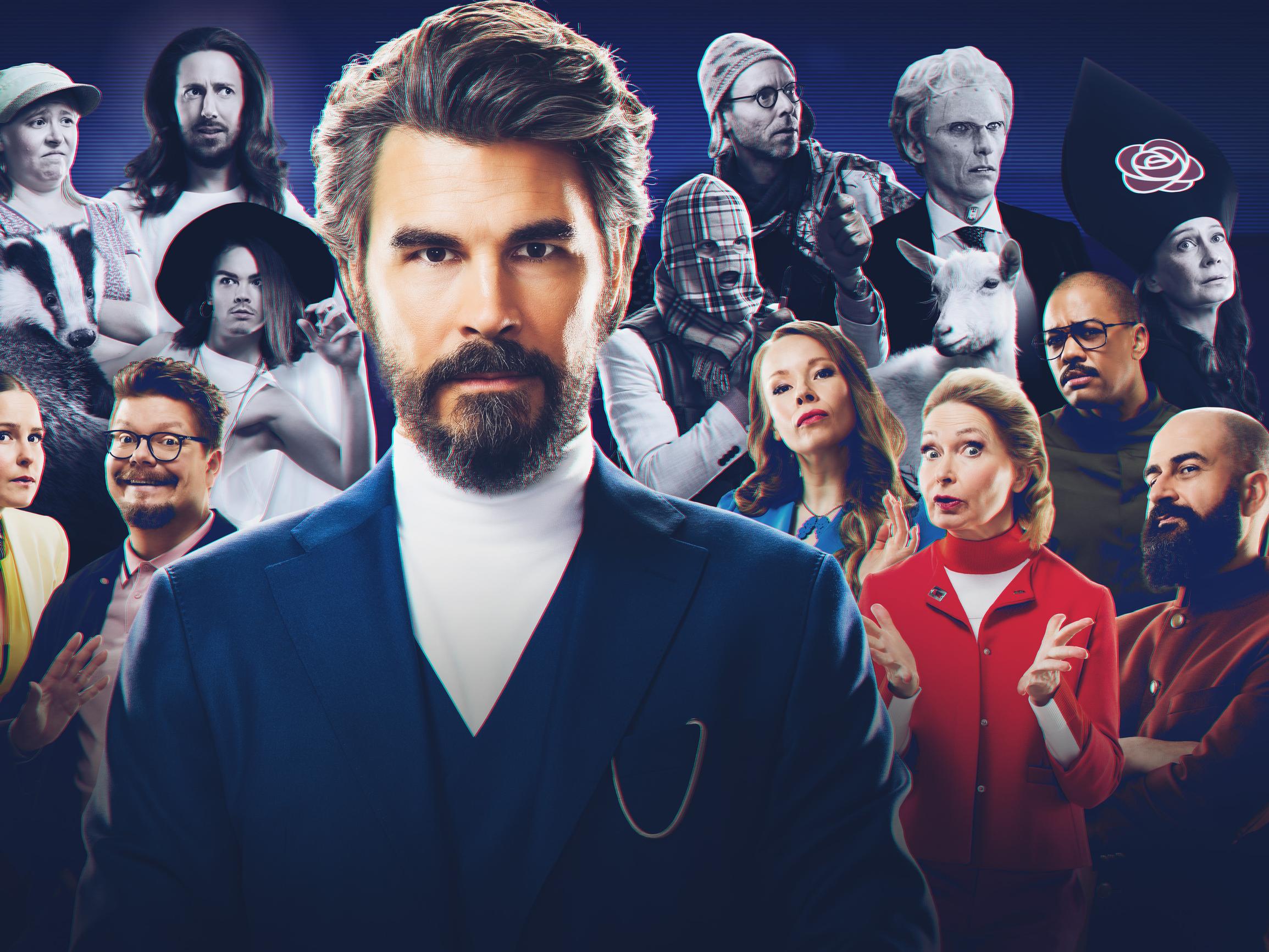 Jukka Lindströmin Sivuhistoria on anarkistinen tv-satiiri Studio Julmahuvin hengessä – Sanna Marinista tehdään selkokielisiä uutisia lukeva portsari