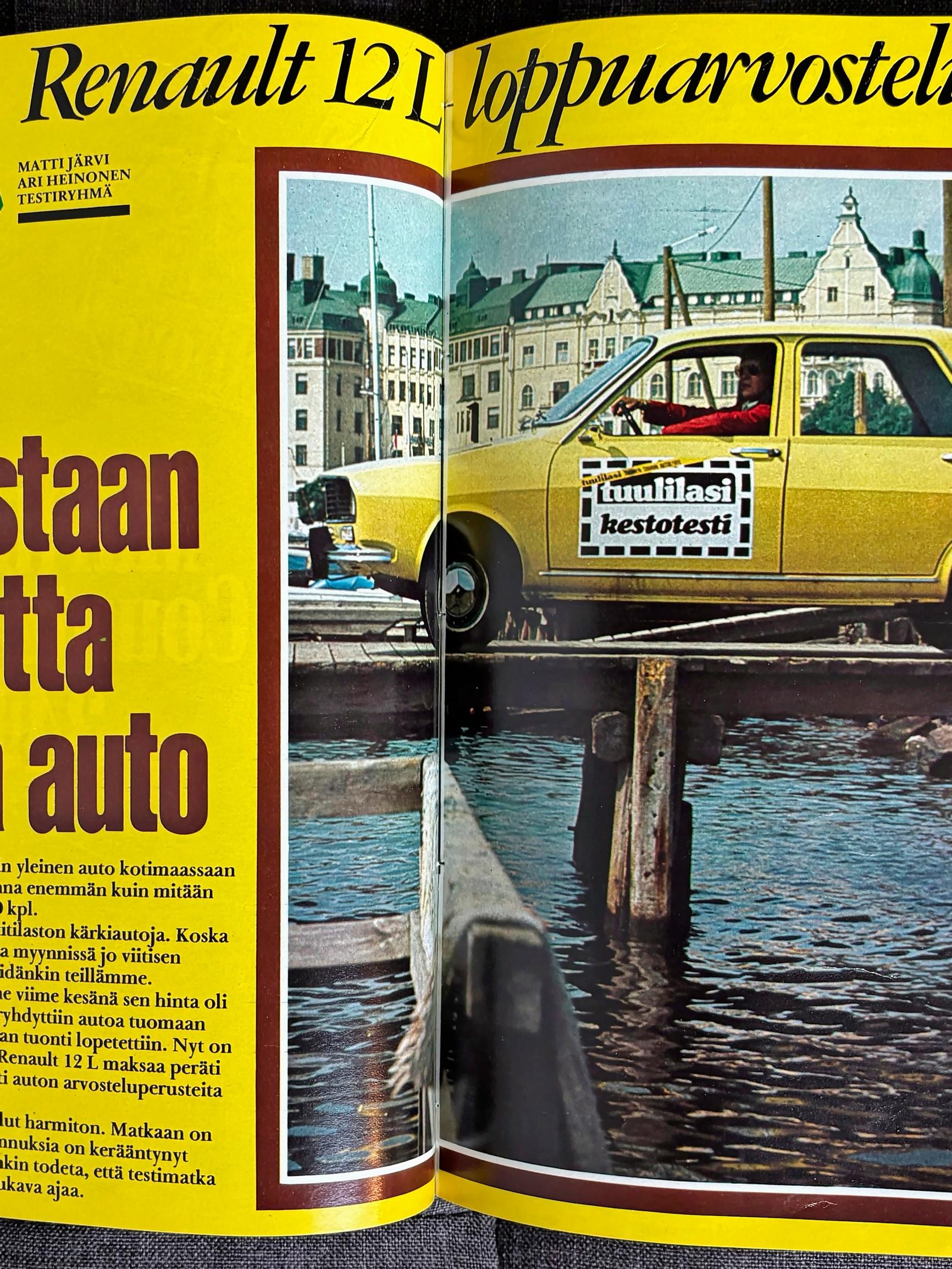 30 000 kilometrin kestotestissä Renault 12 – ”Pesulaitteen jalkapumppu on heikko, säiliö alamittainen ja suuttimet ahtaat sekä väärin sijoitetut"