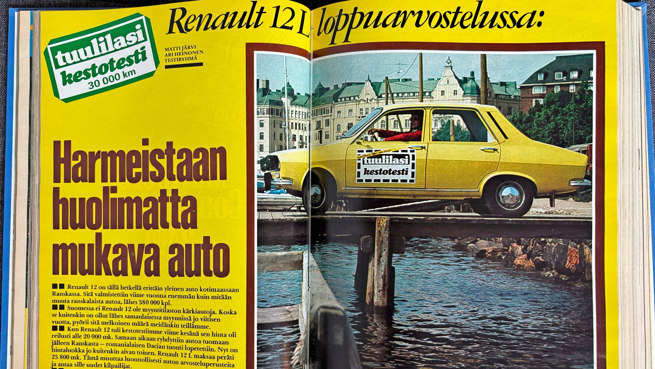 30 000 kilometrin kestotestissä Renault 12 – ”Pesulaitteen jalkapumppu on heikko, säiliö alamittainen ja suuttimet ahtaat sekä väärin sijoitetut"