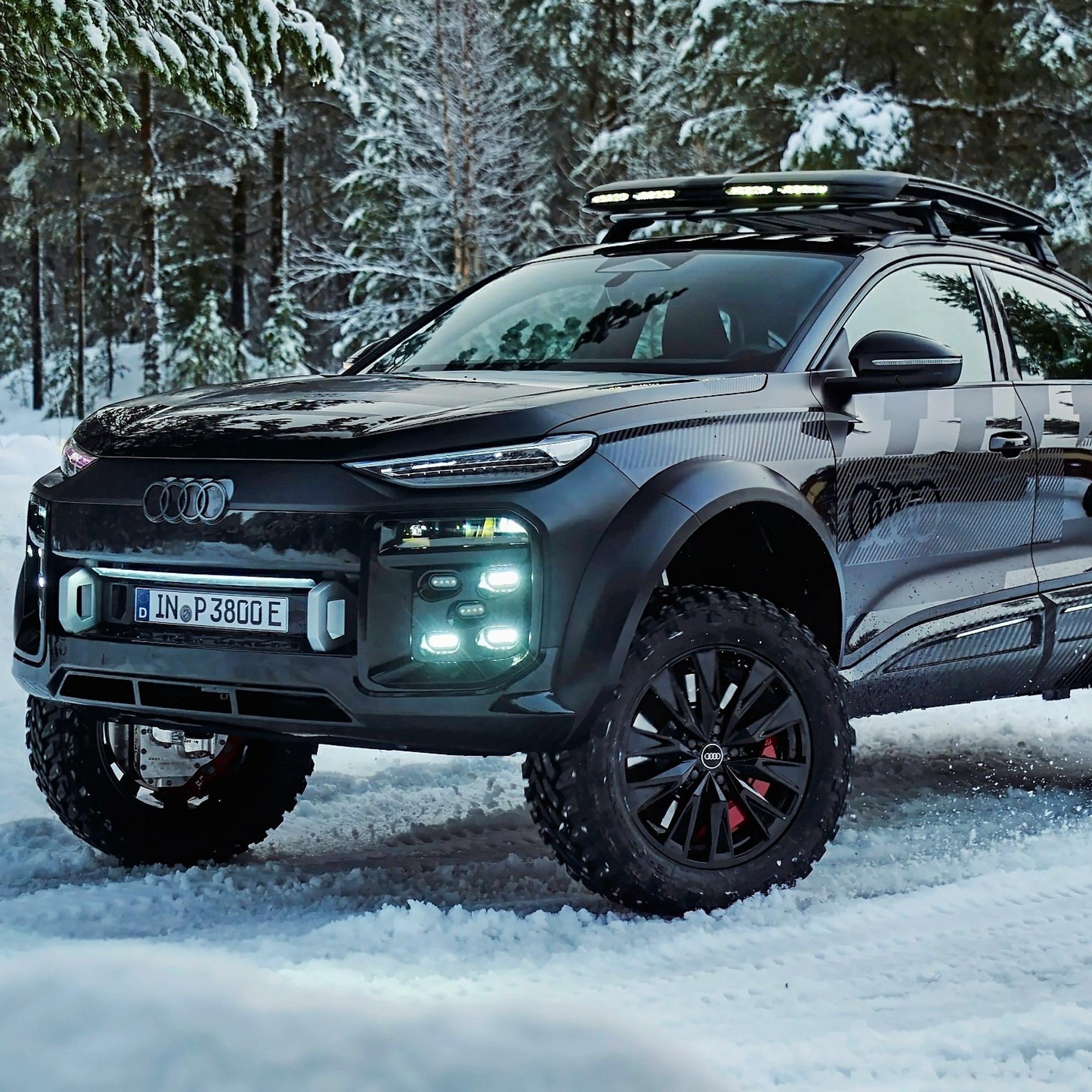 Audi Q6 e-tron Offroad Concept – Katumaastureita on moitittu siitä, ettei niissä ole kunnollista maavaraa – ei hätää, nyt on