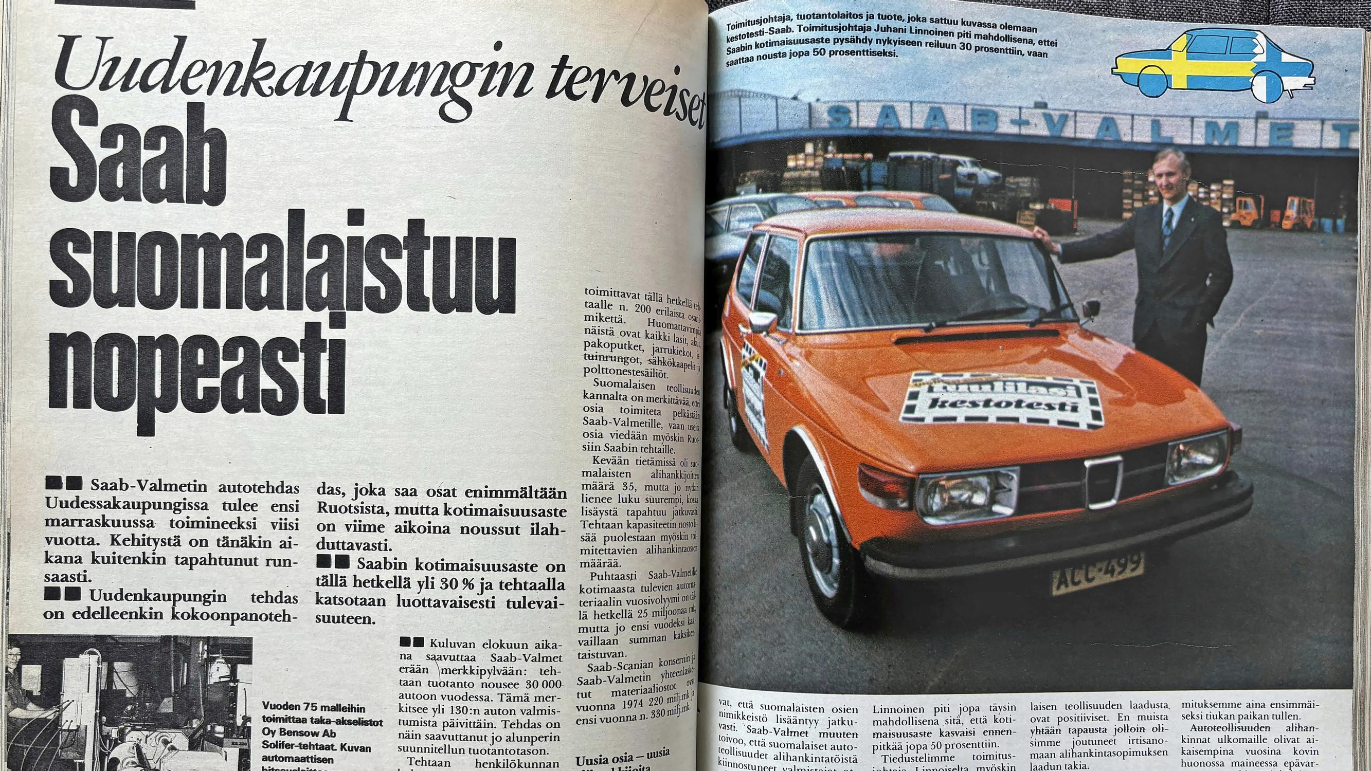 Tuulilasi 1974: Saab 99 – Todellinen Suomi-auto, jota valmistettiin Uudessakaupungissa