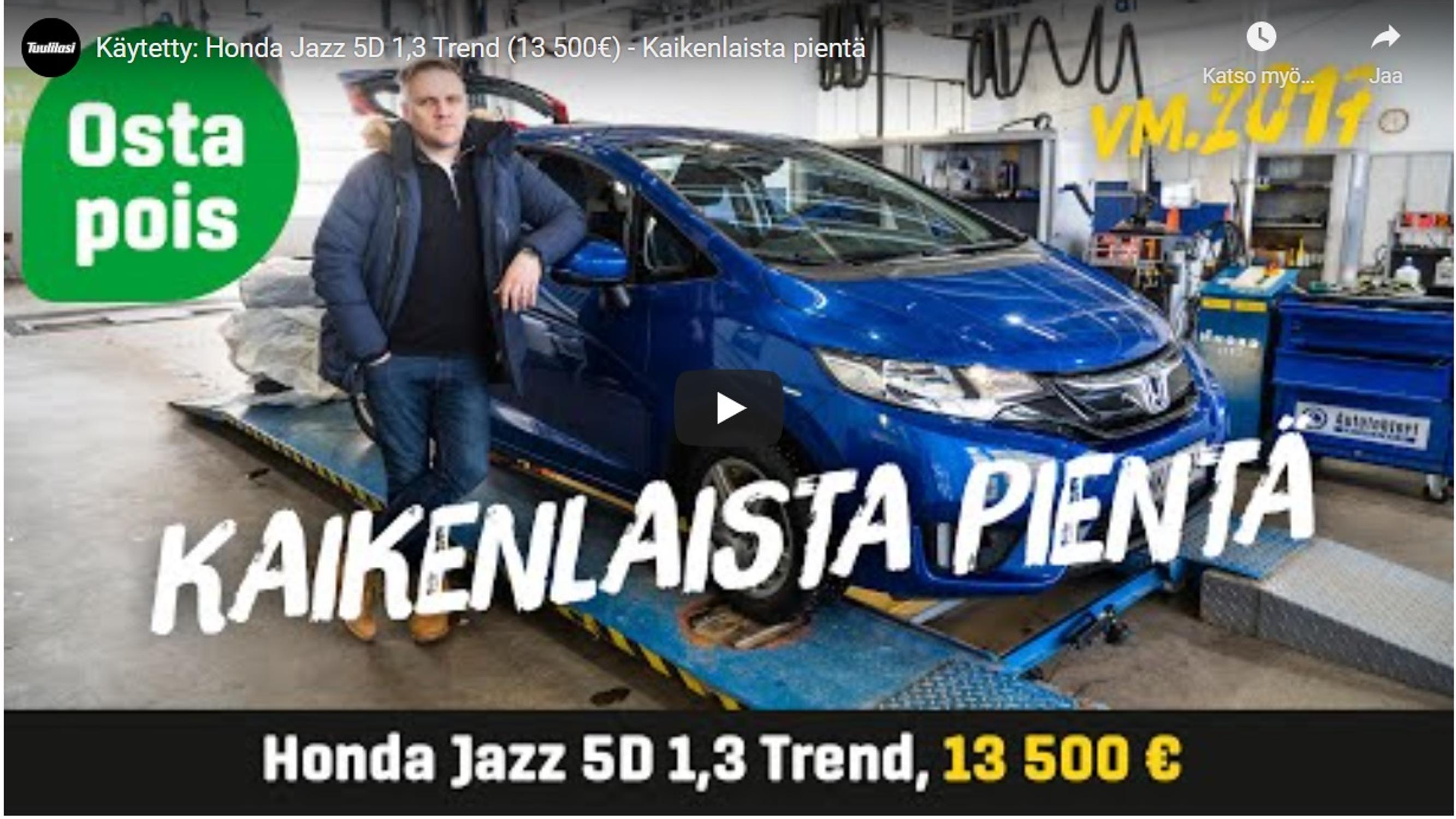 Käytetty: Honda Jazz 5D 1,3 Trend (13 500€) – Kaikenlaista pientä