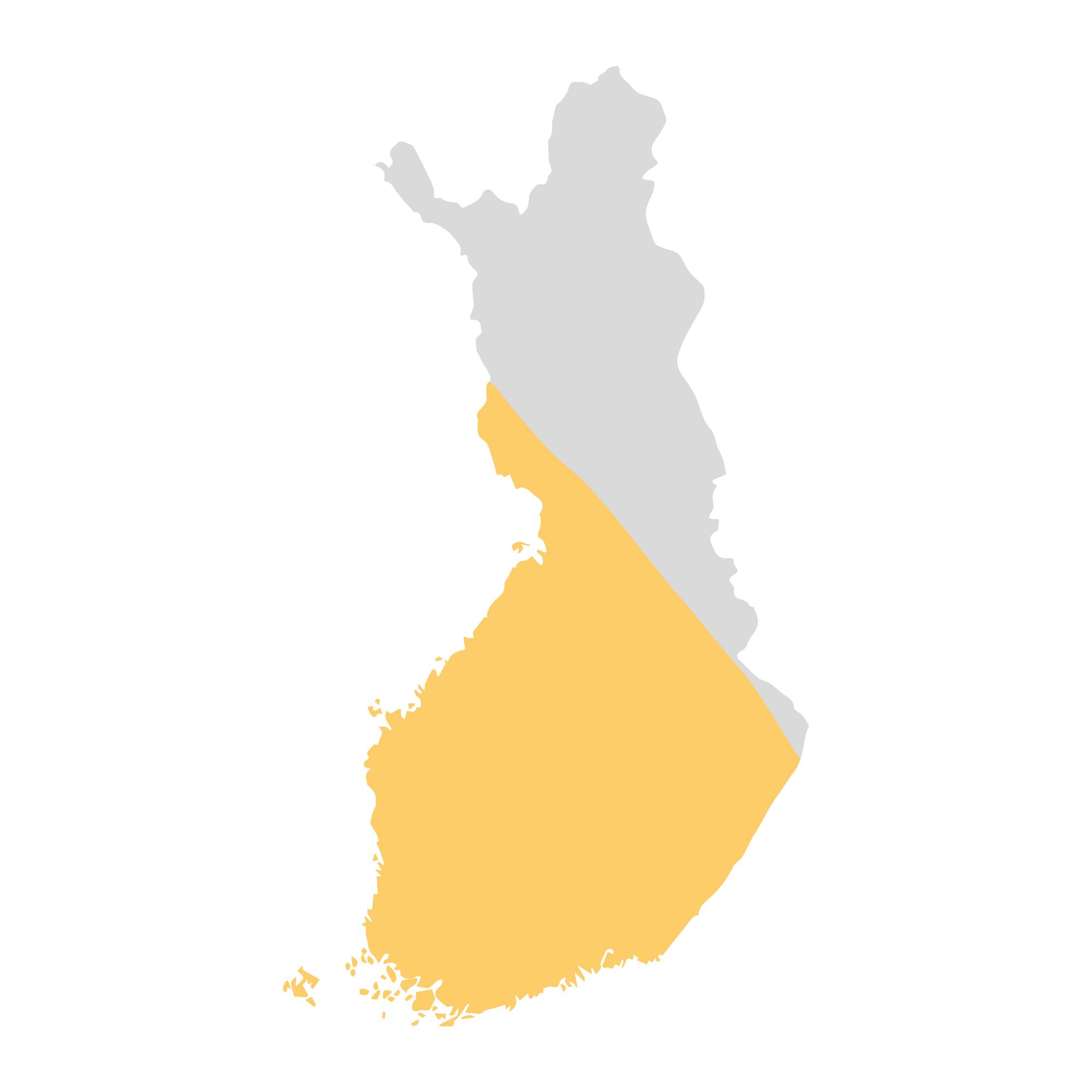 Kanadanhanhen levinneisyys Suomessa, katso kartta.