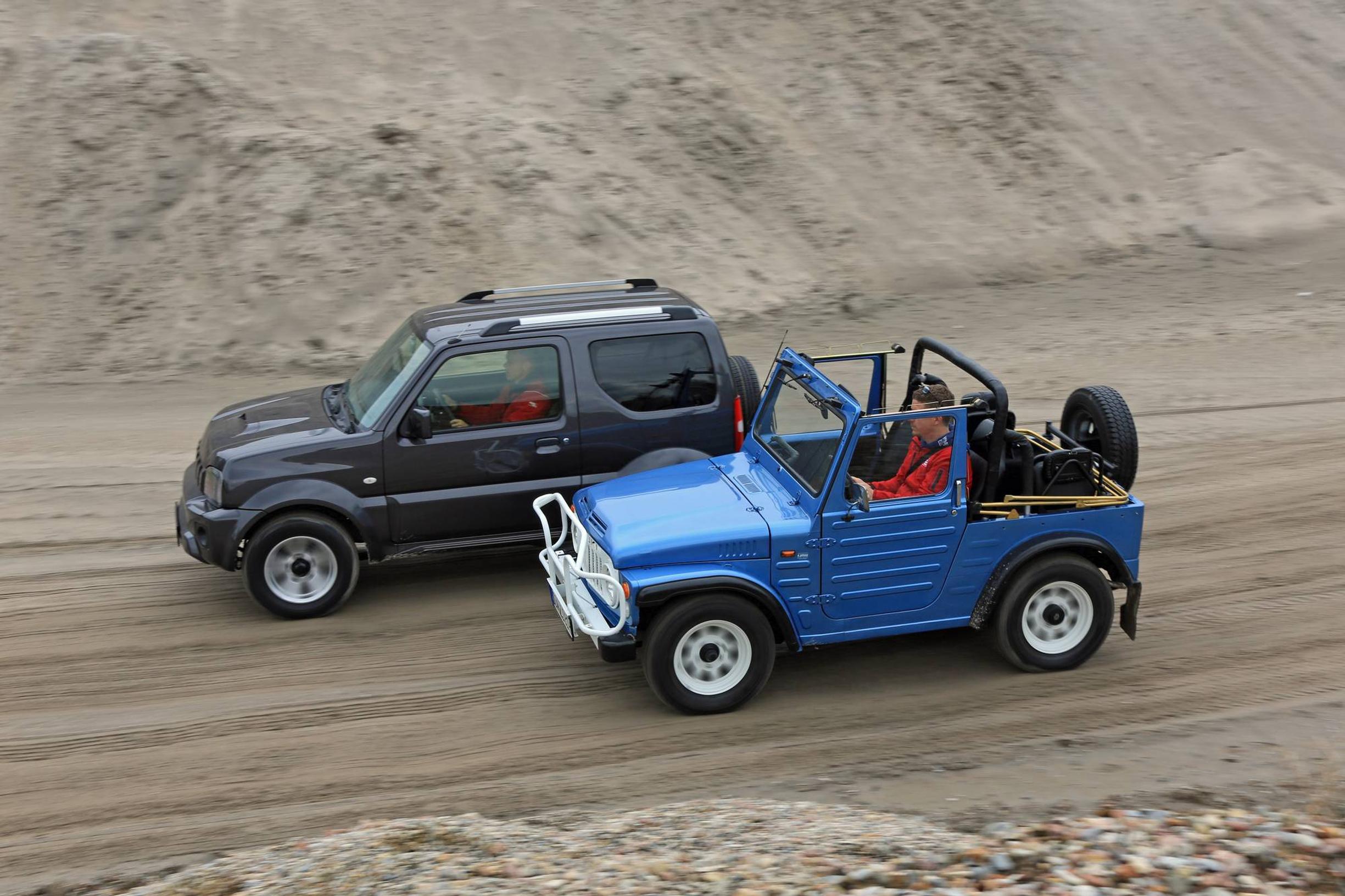 Suzuki-maasturit sukupolvien välisessä vertailussa: Jimny ja LJ80