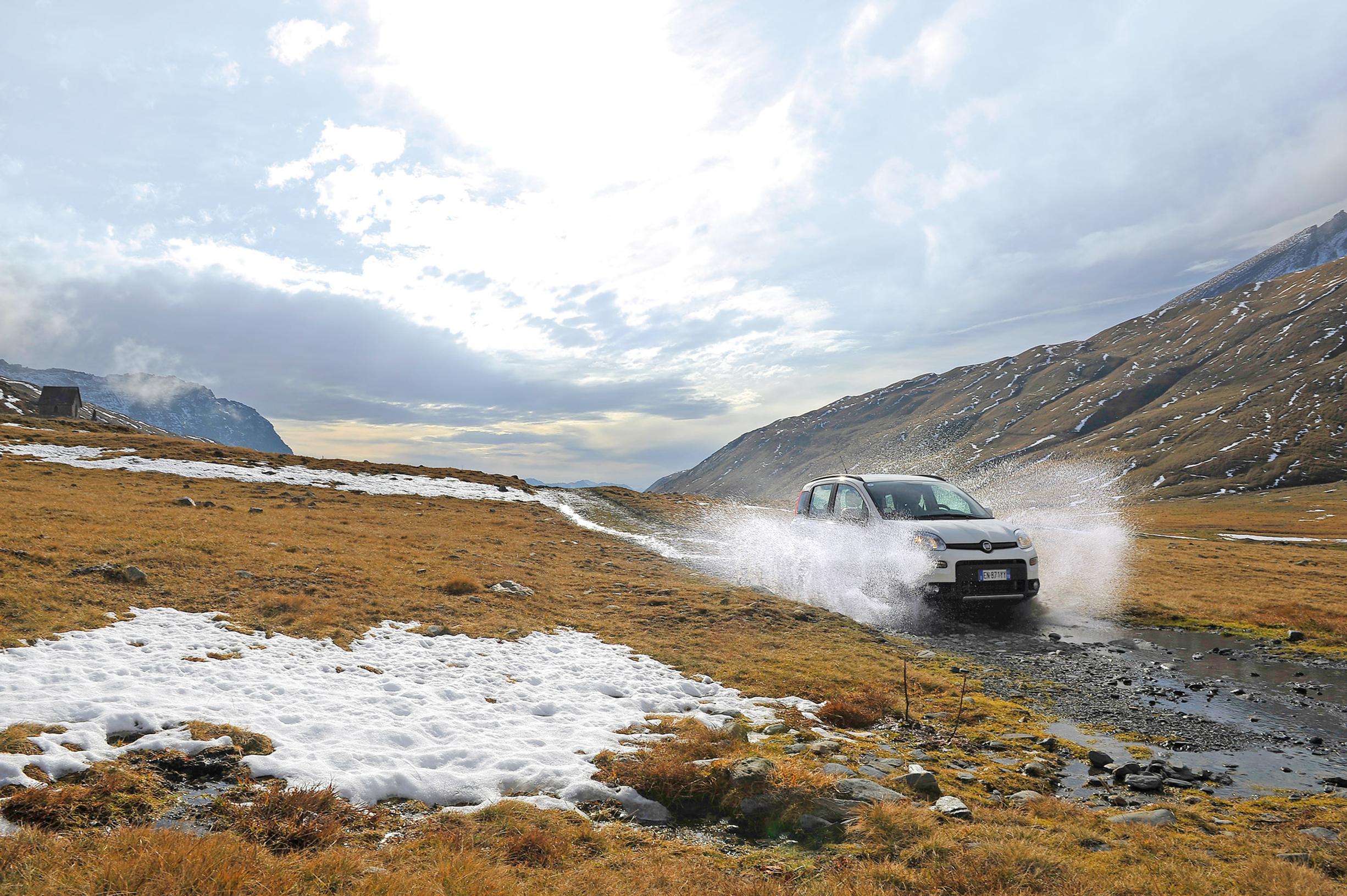 Fiat Panda 4x4 – lumitilanneraportti Alpeilta