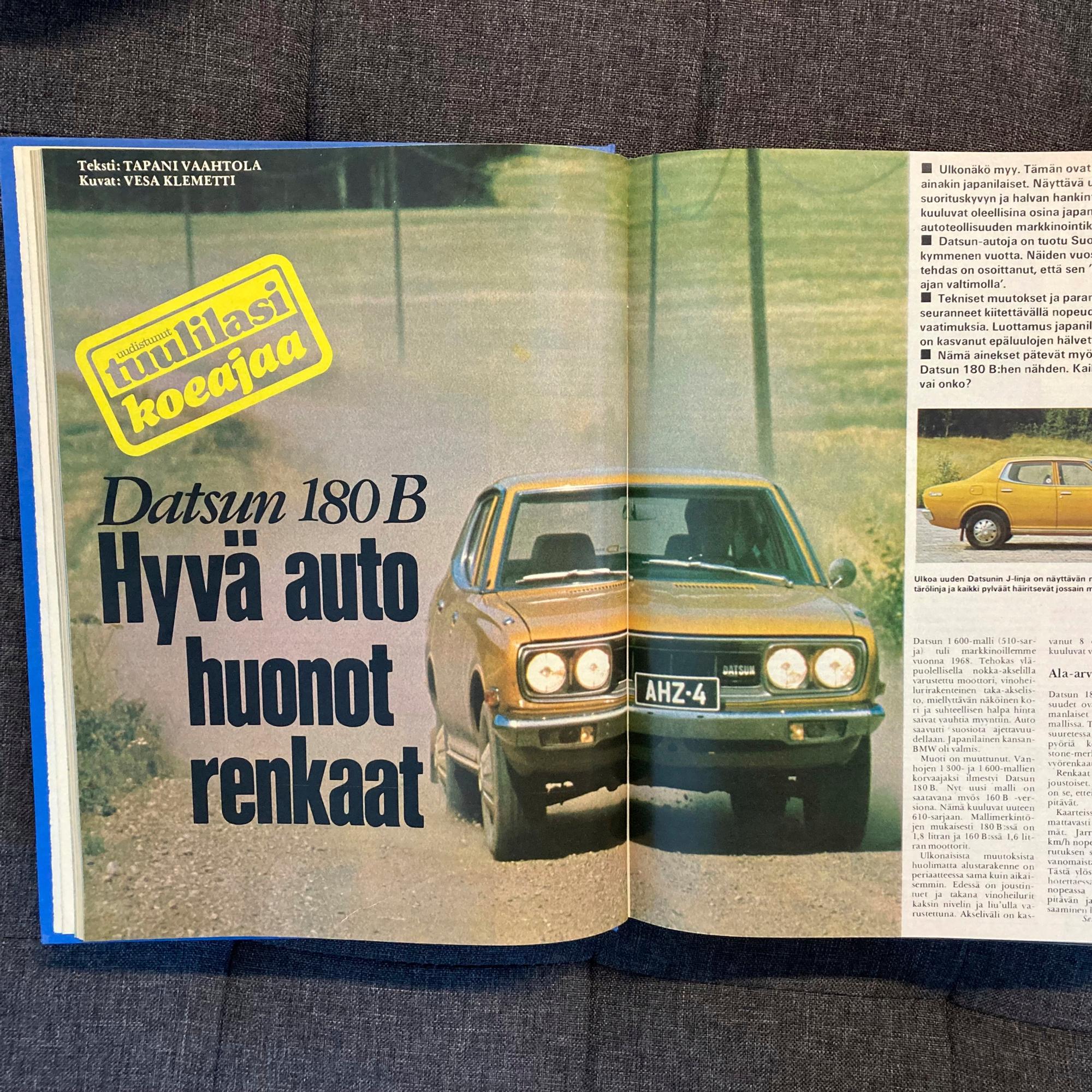 Koeajossa kova rauta – Datsun 180 B