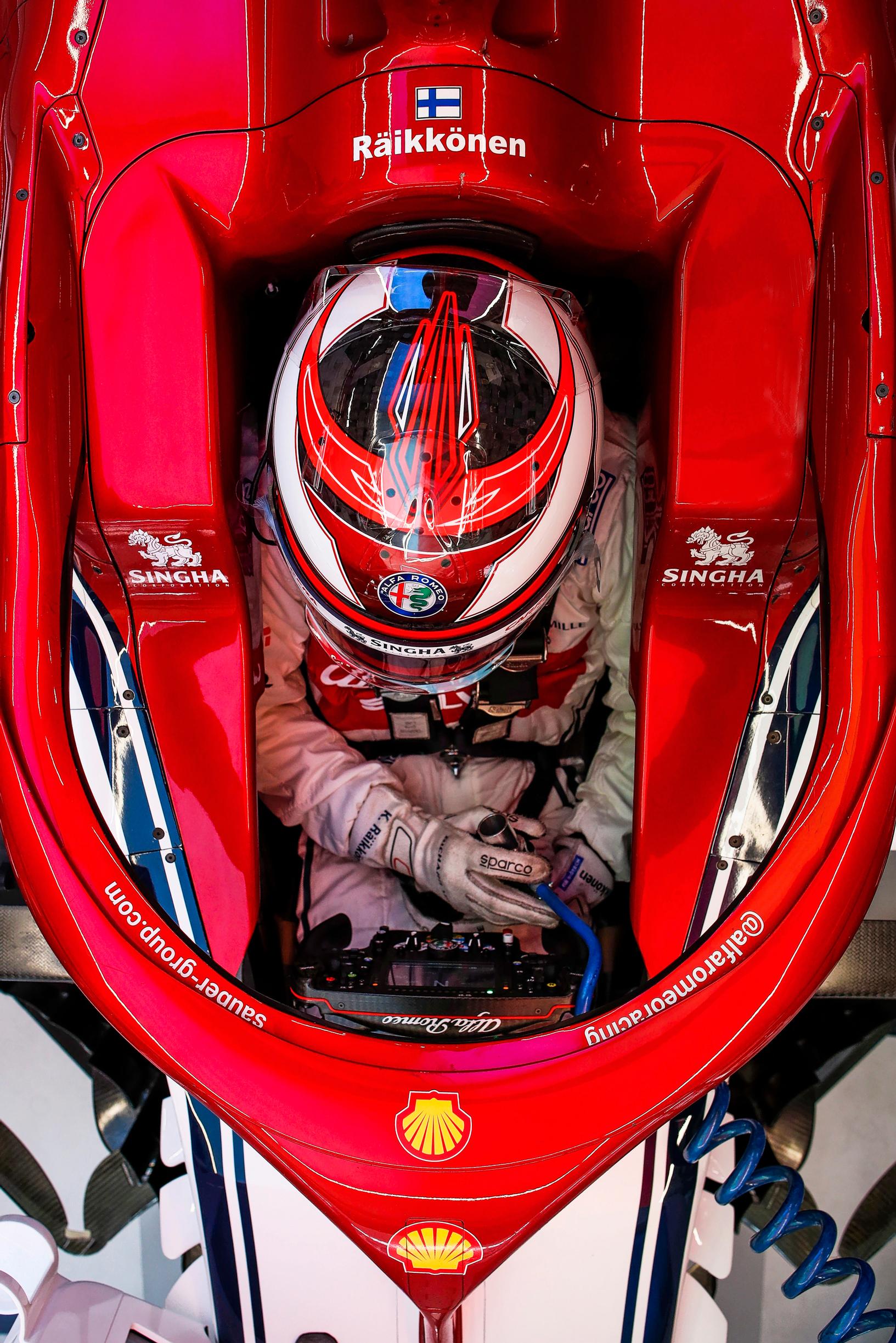 Kimi Räikkönen F1-autossa.