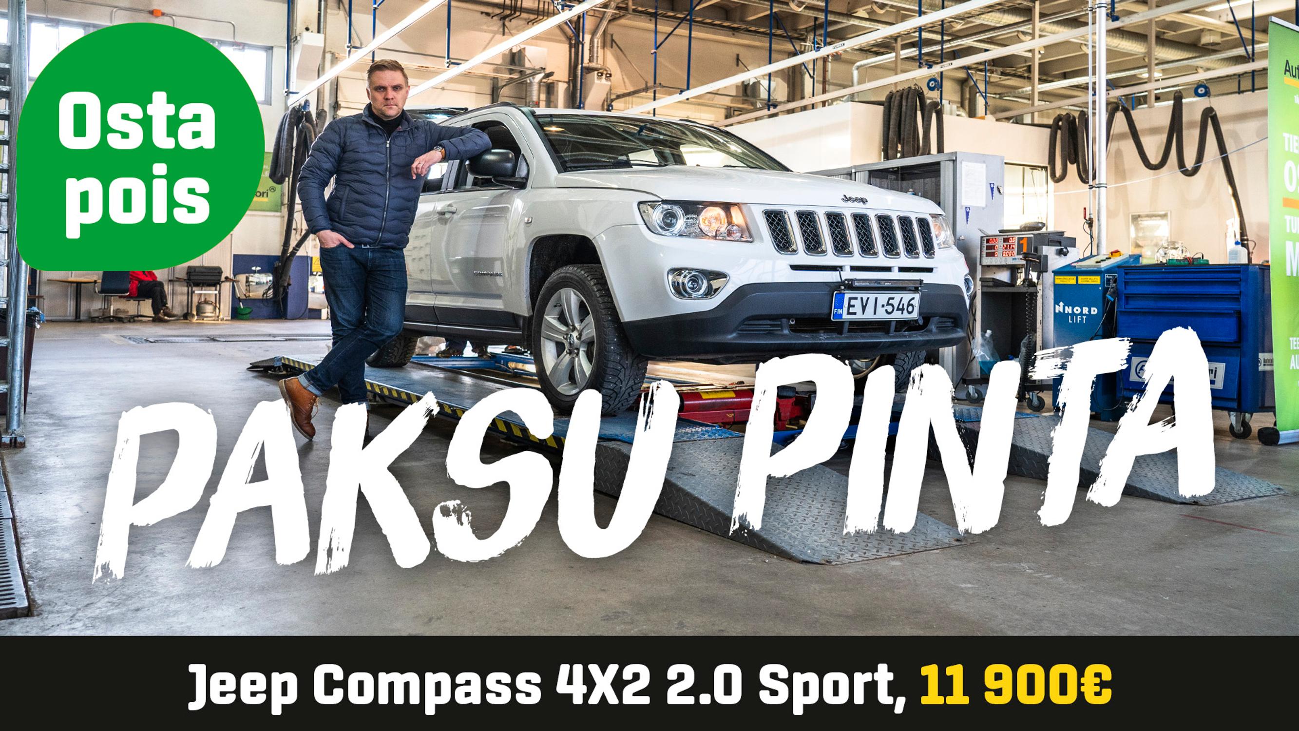 Käytetty: Jeep Compass 4X2 2.0 Sport (11 900€) - Paksu pinta