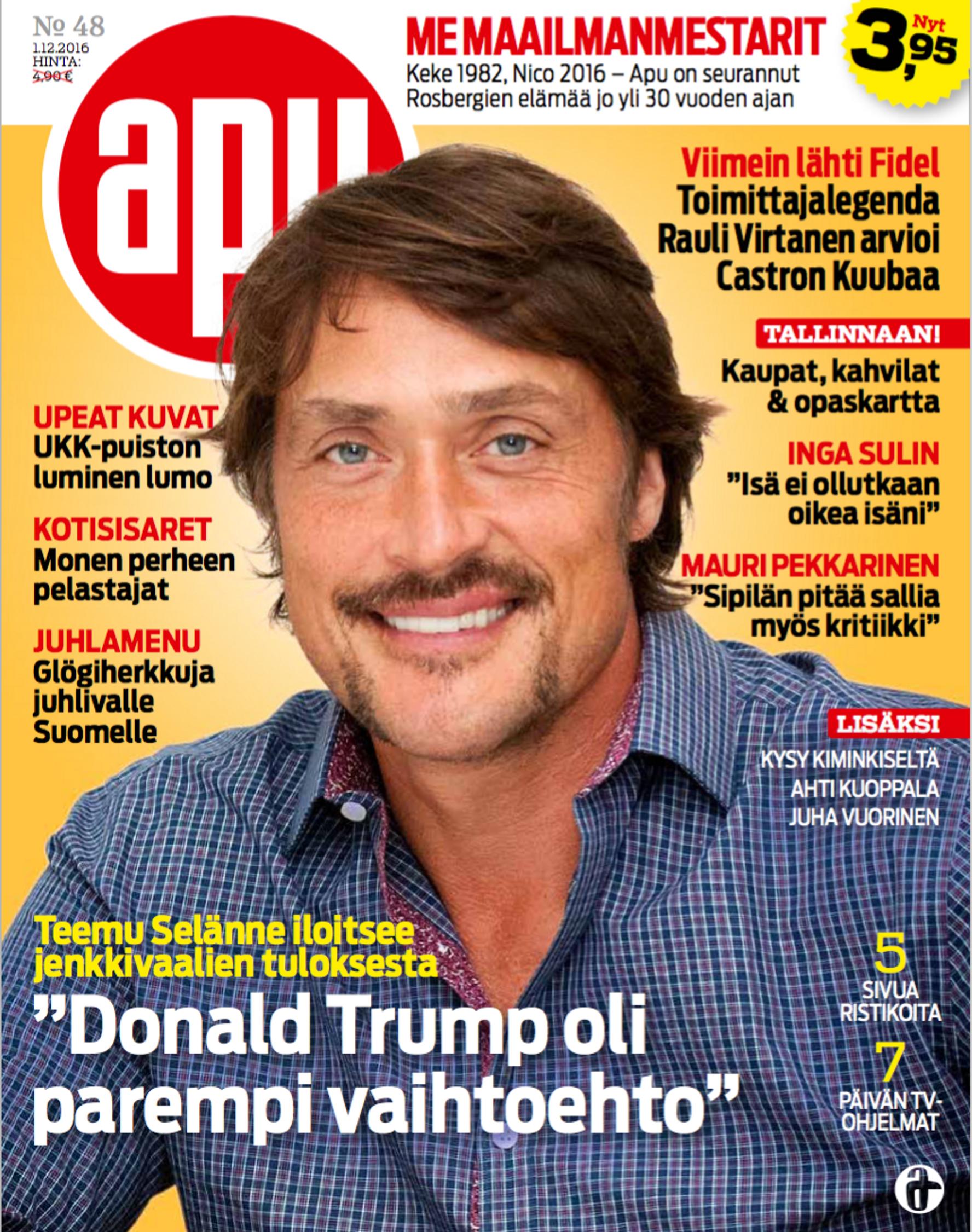 Teemu Selänne kiinnostui politiikasta: "Ymmärrän Trumpin voiton"