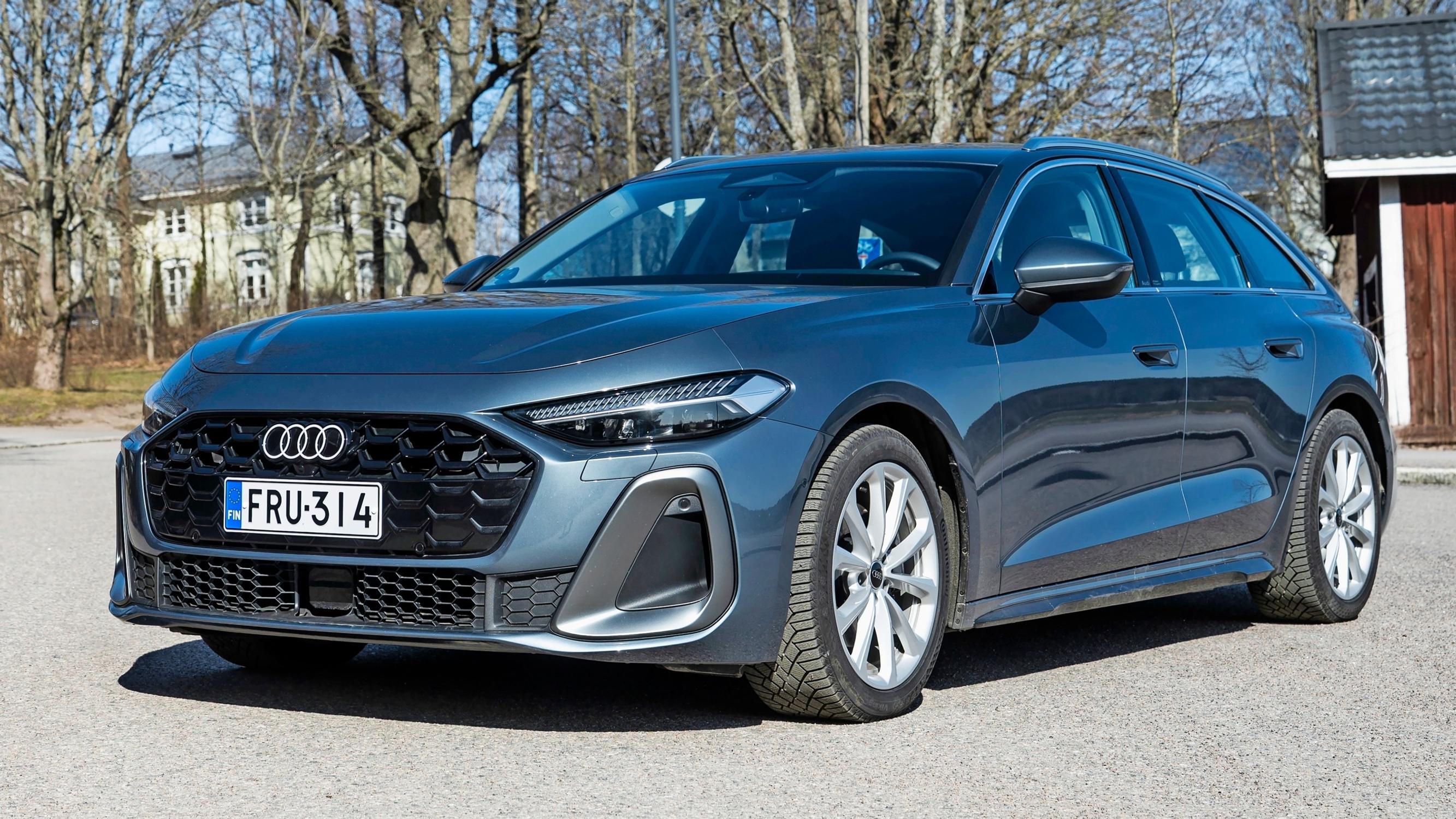 Audi A5 Avant on nelivetoinen, farmarimallinen, bensaturbolla varustettu perusauto ilman mitään hybridihärpäkkeitä – ja hyvä niin