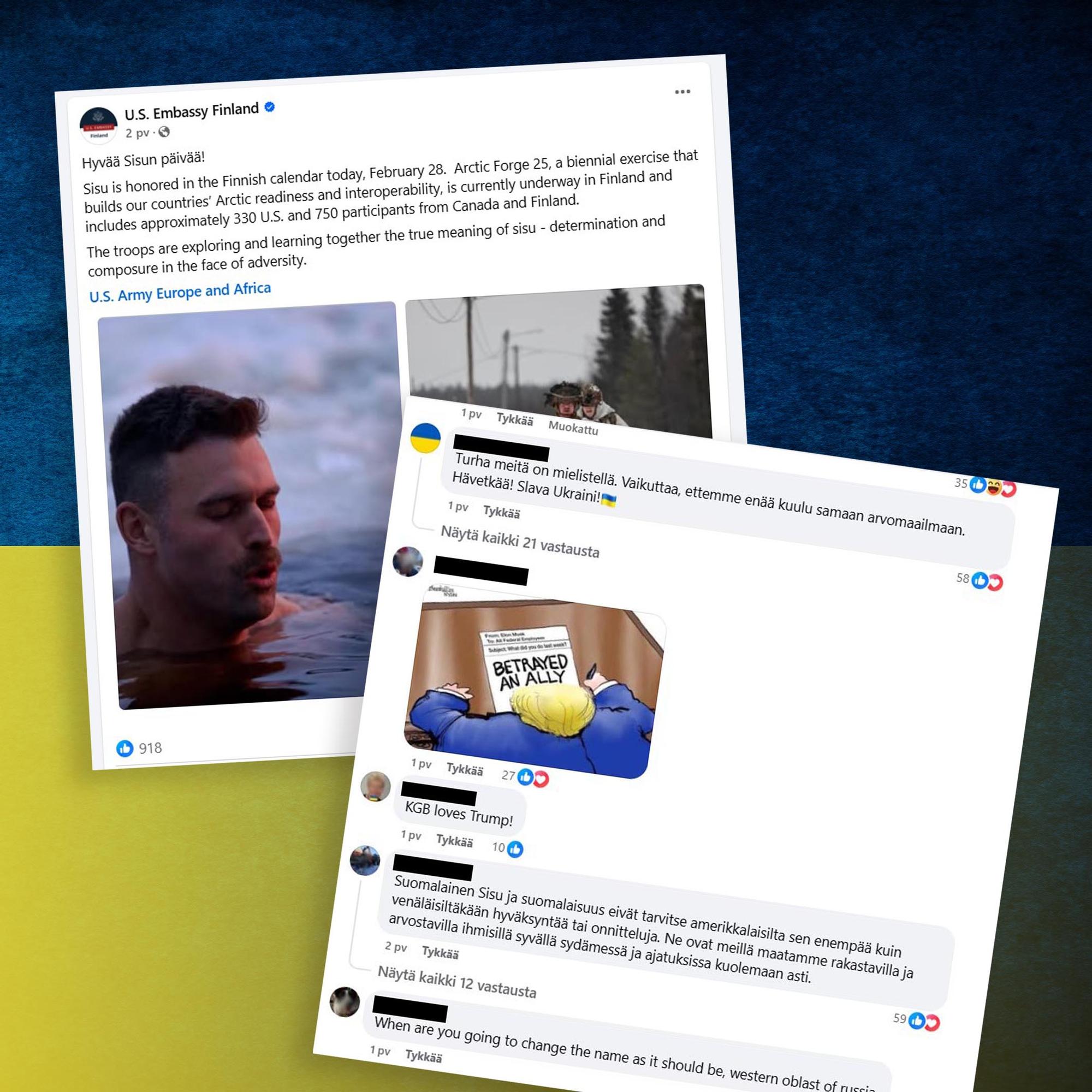 USA:n lähetystö toivotti Sisun päivää, suomalaiset hermostuivat: ”You’ll never understand what sisu means – Zelenskyi has that”