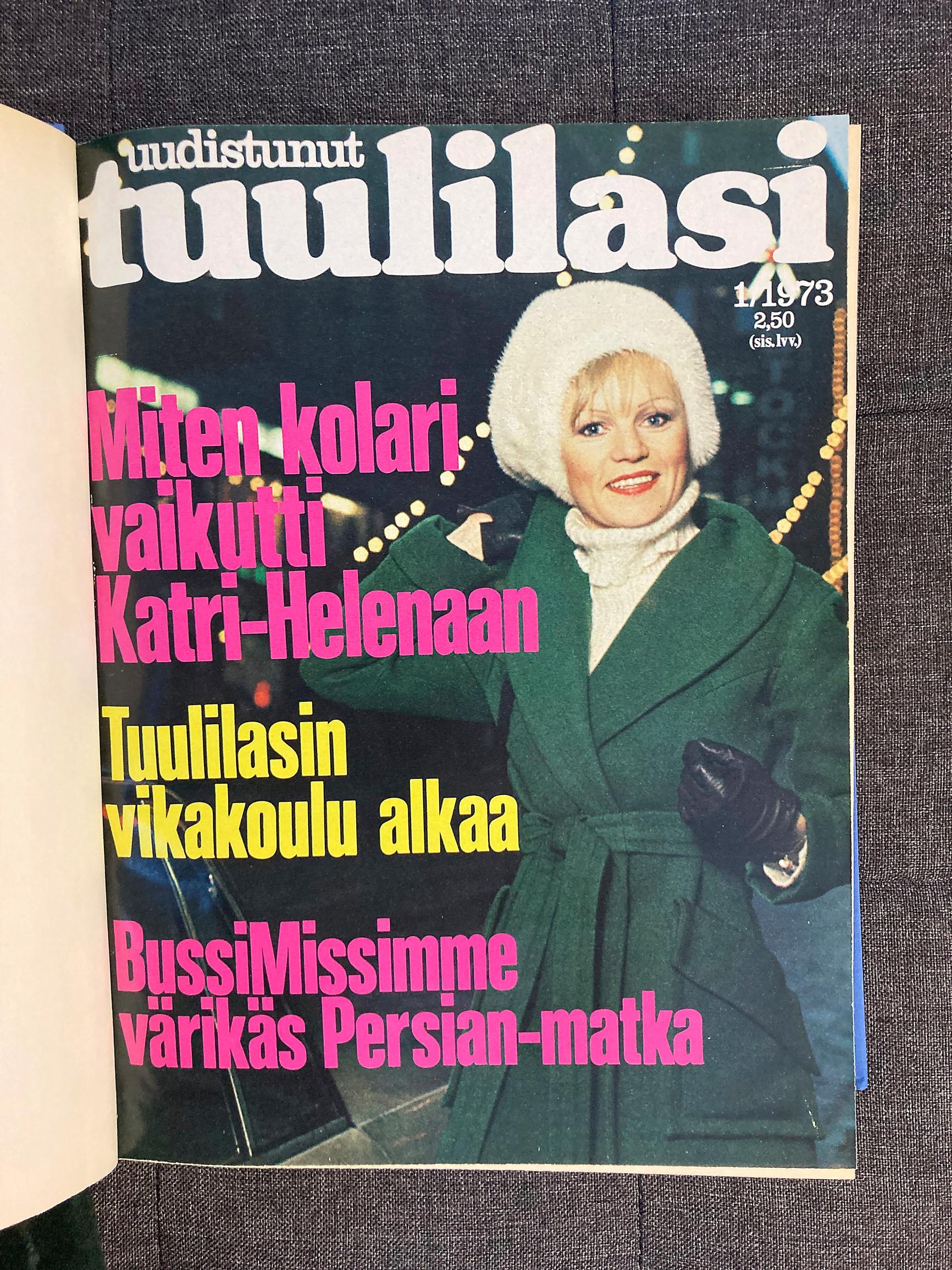 Katri Helena Tuulilasin kannessa Tammikuussa 1973