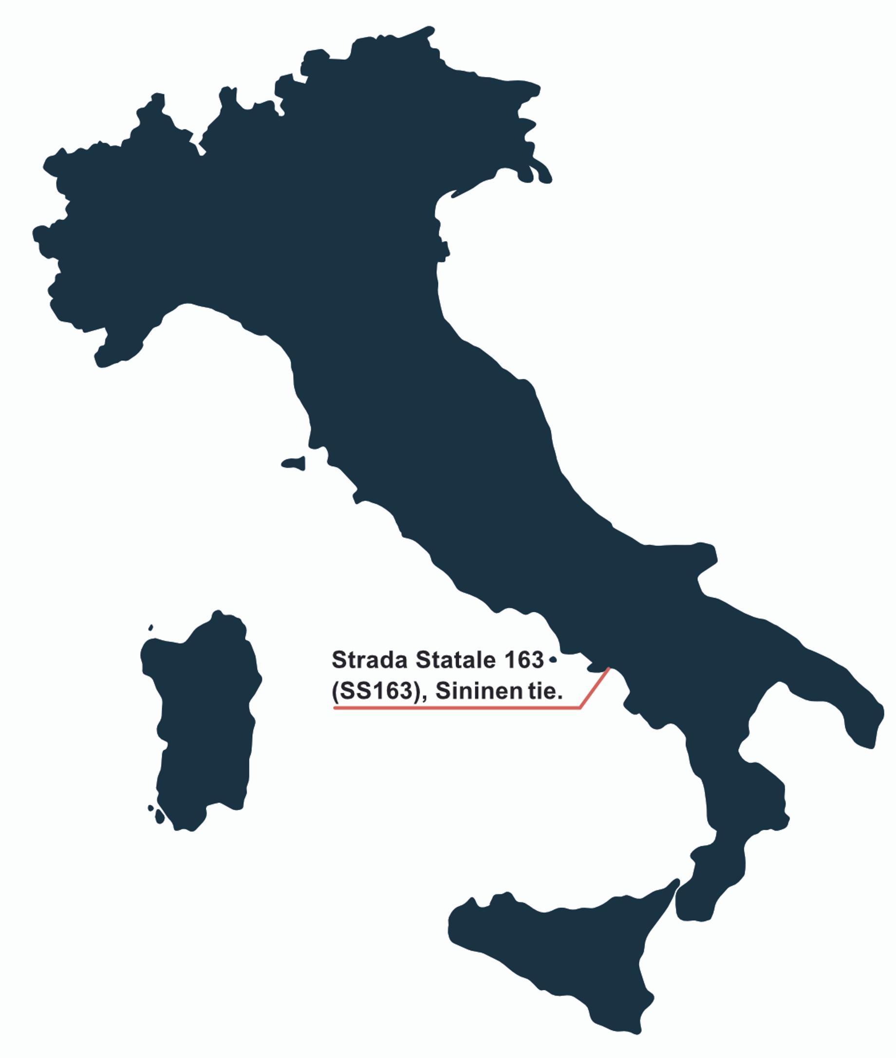 Nastro Azzurro – Strada Statale 163 (SS163), Sininen tie