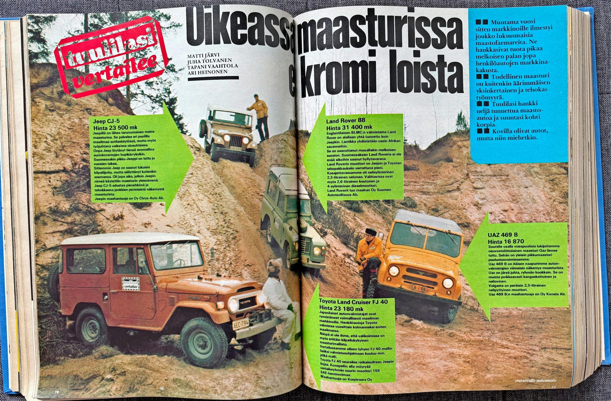 Maastoautojen mäkikoe: ”Pyörien saatua jälleen tukevan otteen maasta Toyota ampaisi raa’alla voimallaan huipulle saakka” – VTT:n turvavyötestistä karmea tulos