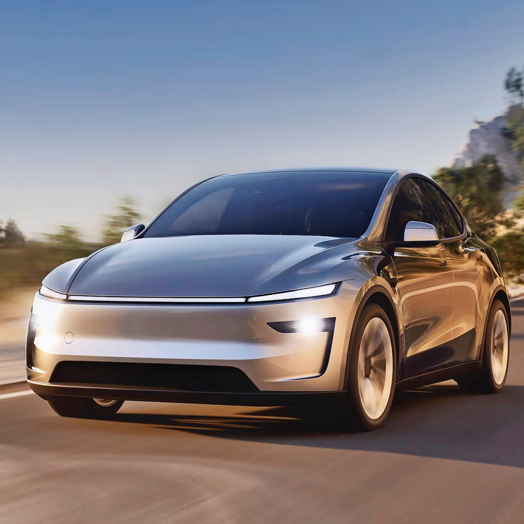 Päivitetty Tesla Model Y – Hätkähdyttävin muutos on uusi keulailme, jota hallitsevat koko keulan leveyden kattavat valot 