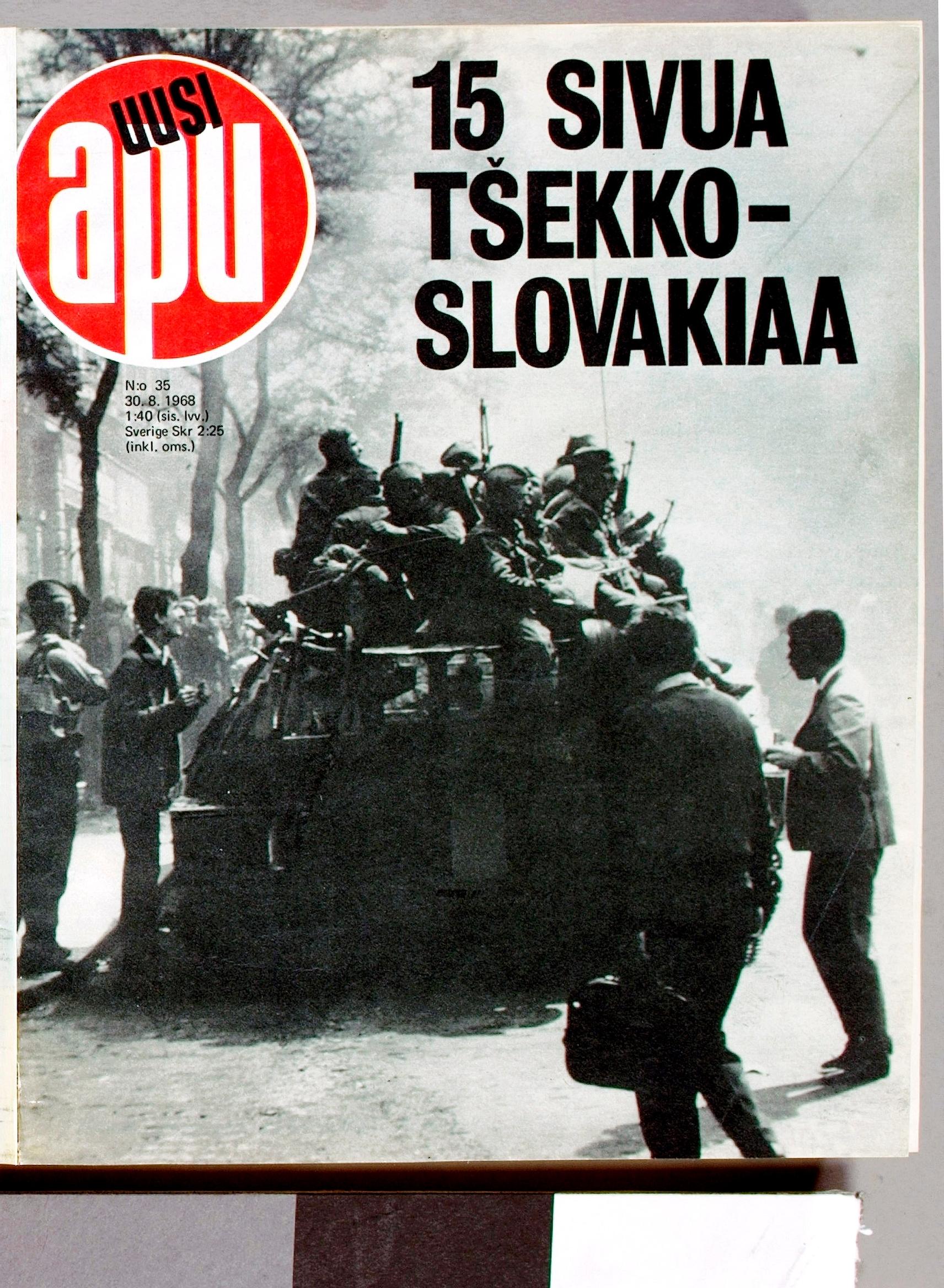 Prahan miehitys 1968. Apu raportoi.
