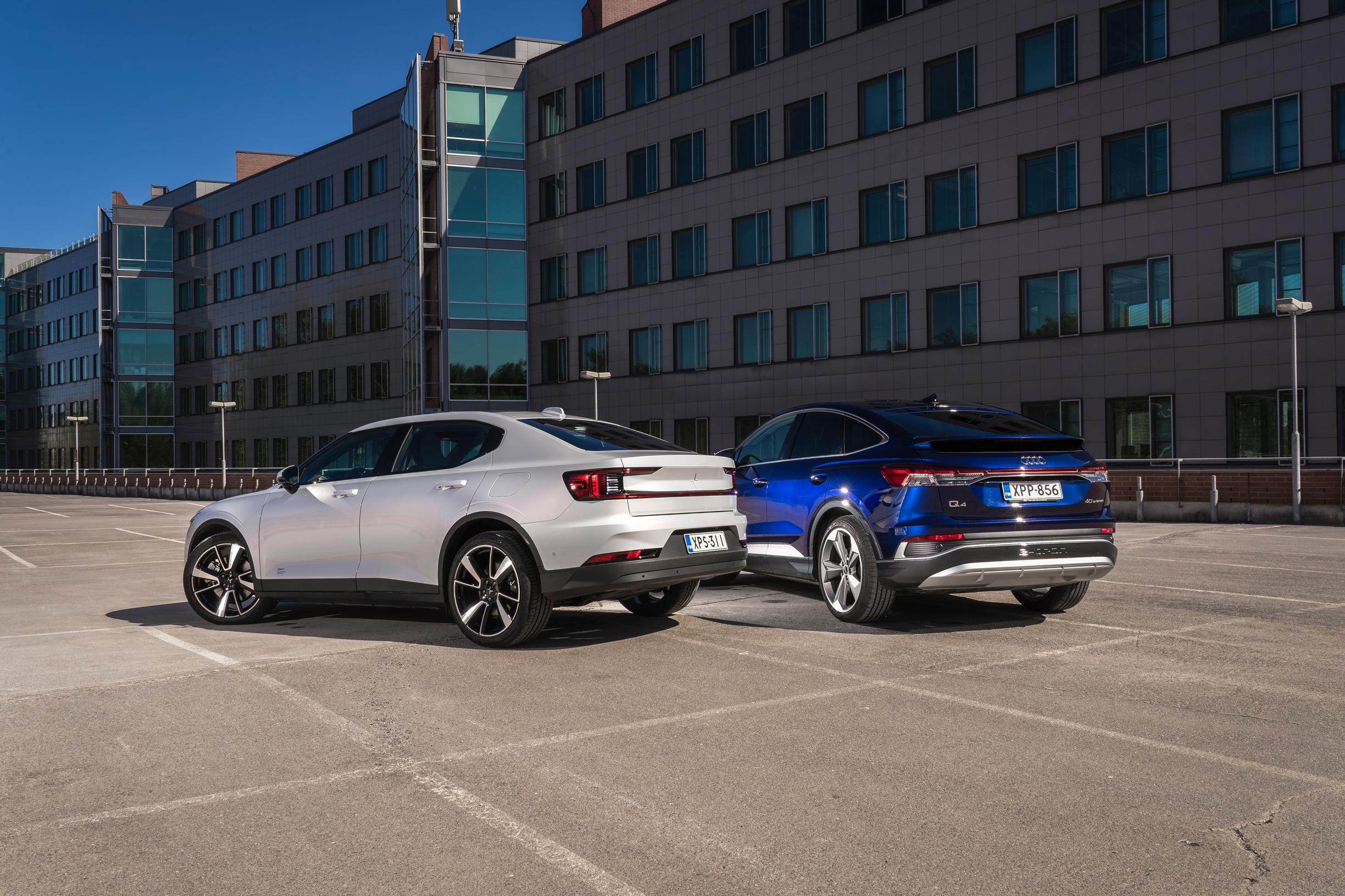 Audi q4 e-tron Sportback Edition 40 ja Polestar 2 Long Range Single Motor 