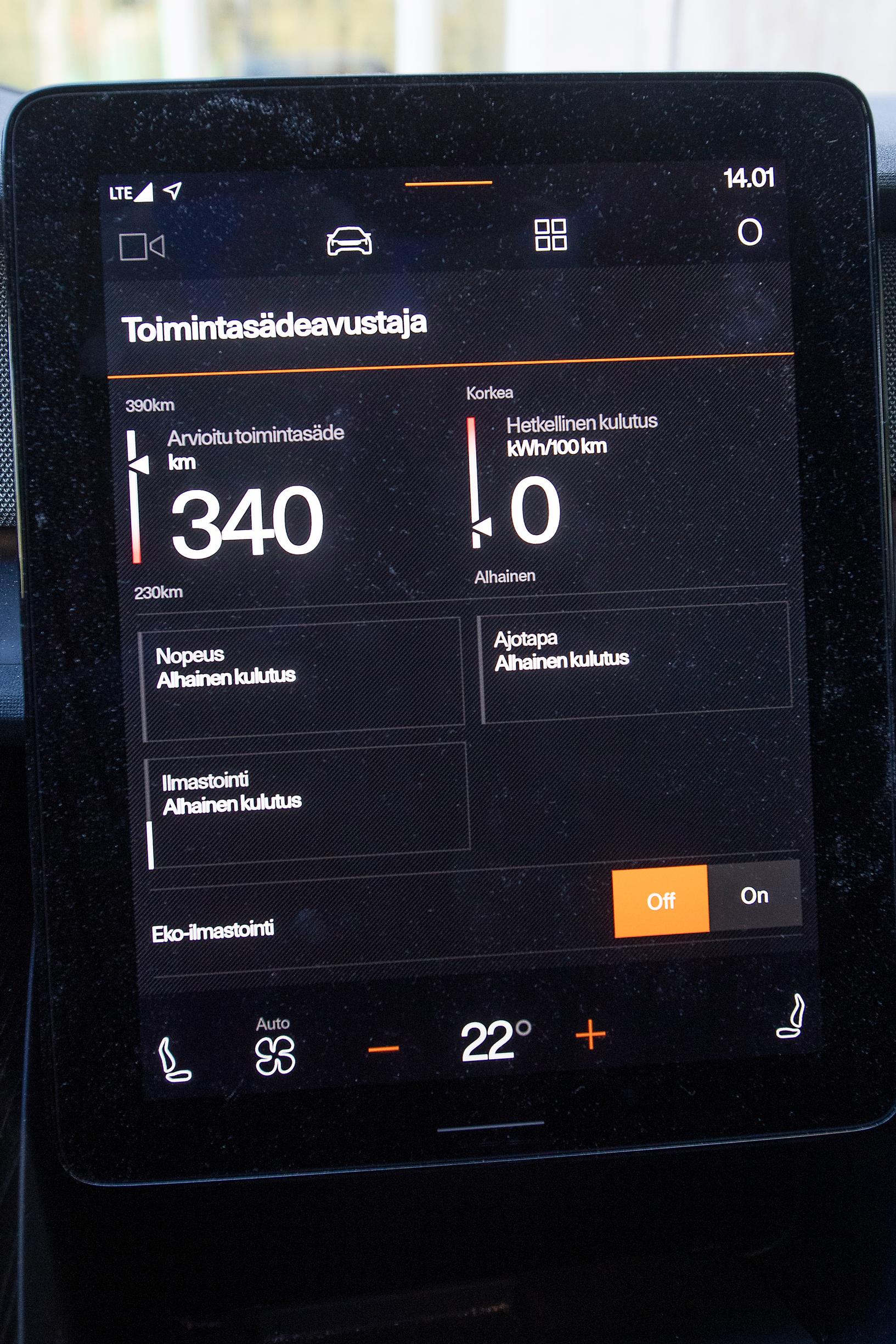 Polestar 2 Long Range Single Motor infonäyttö