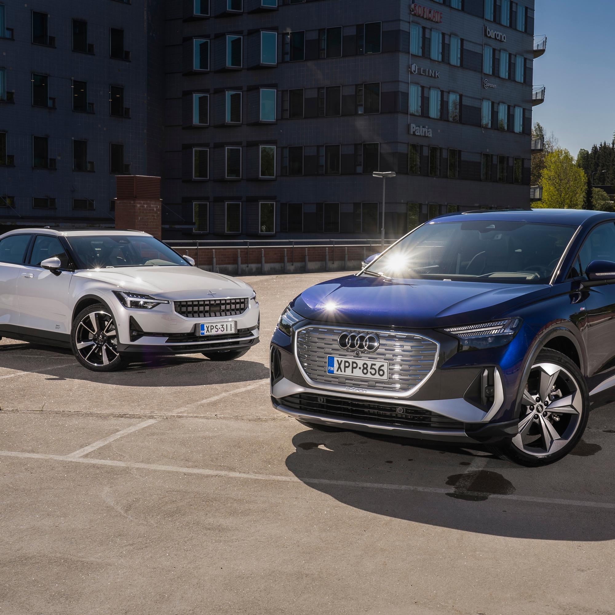 Audi Q4 e-tron ja Polestar 2 – Varma suorittaja ja nautiskelijan suurkuluttaja