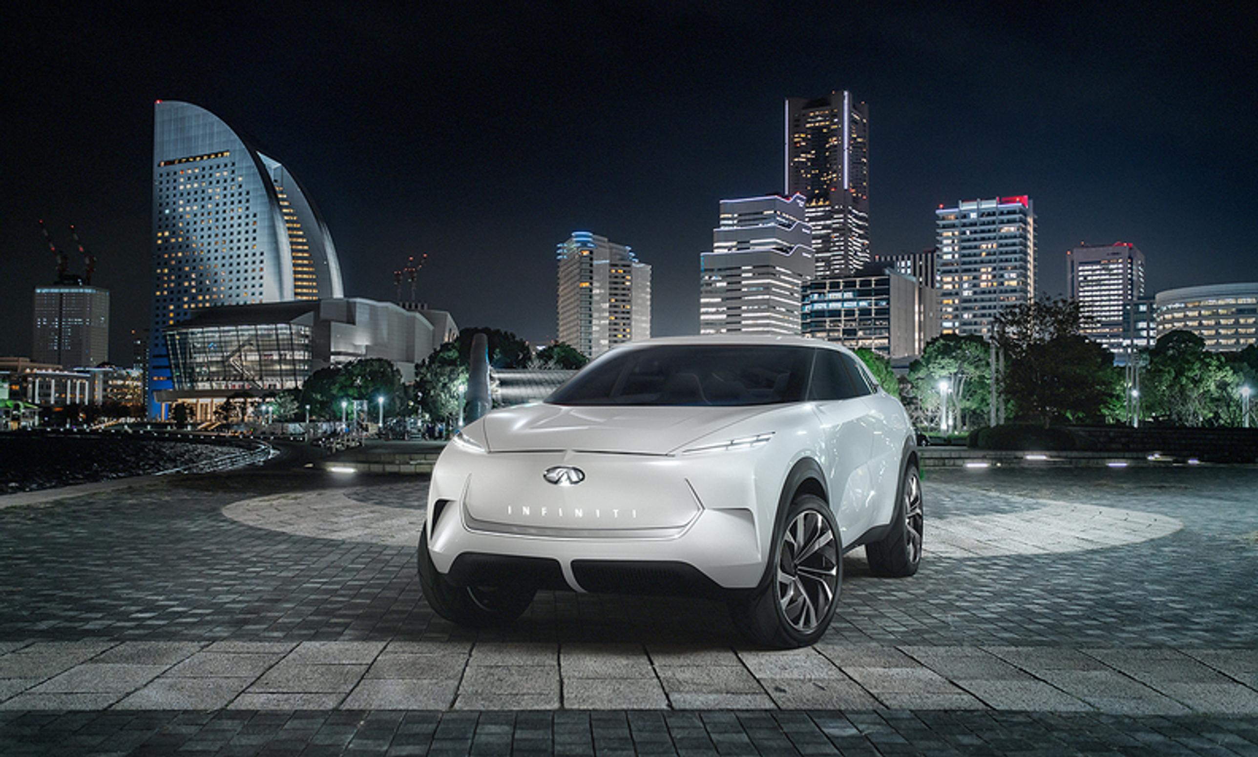 Nissanin luksusbrändi julkisti kuvat sähköisestä QX crossoverista