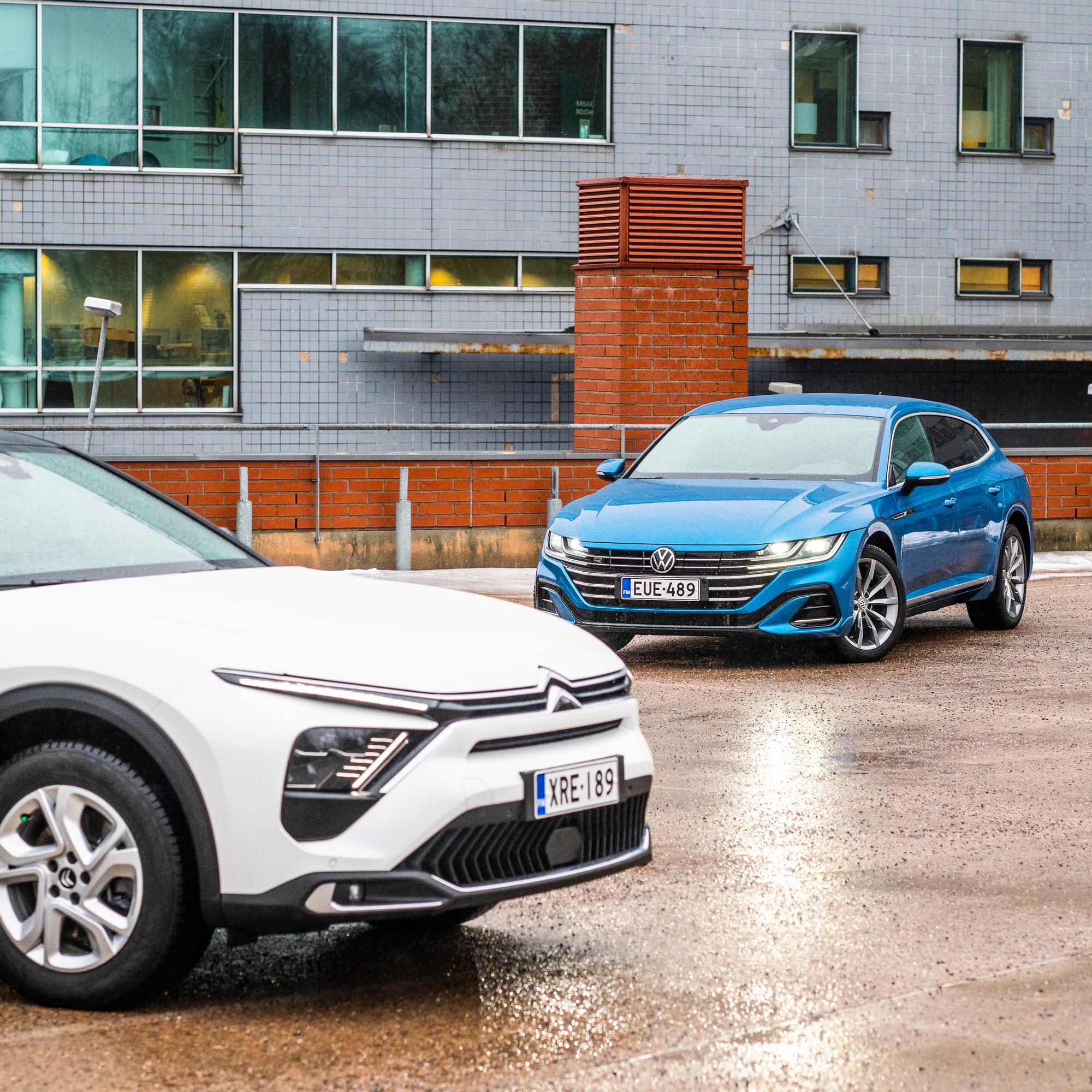 Citroën C5 X vs. Volkswagen Arteon – Tyylikkäät farmarit haastavat SUV-autot – "Arjen luksusta elämään"