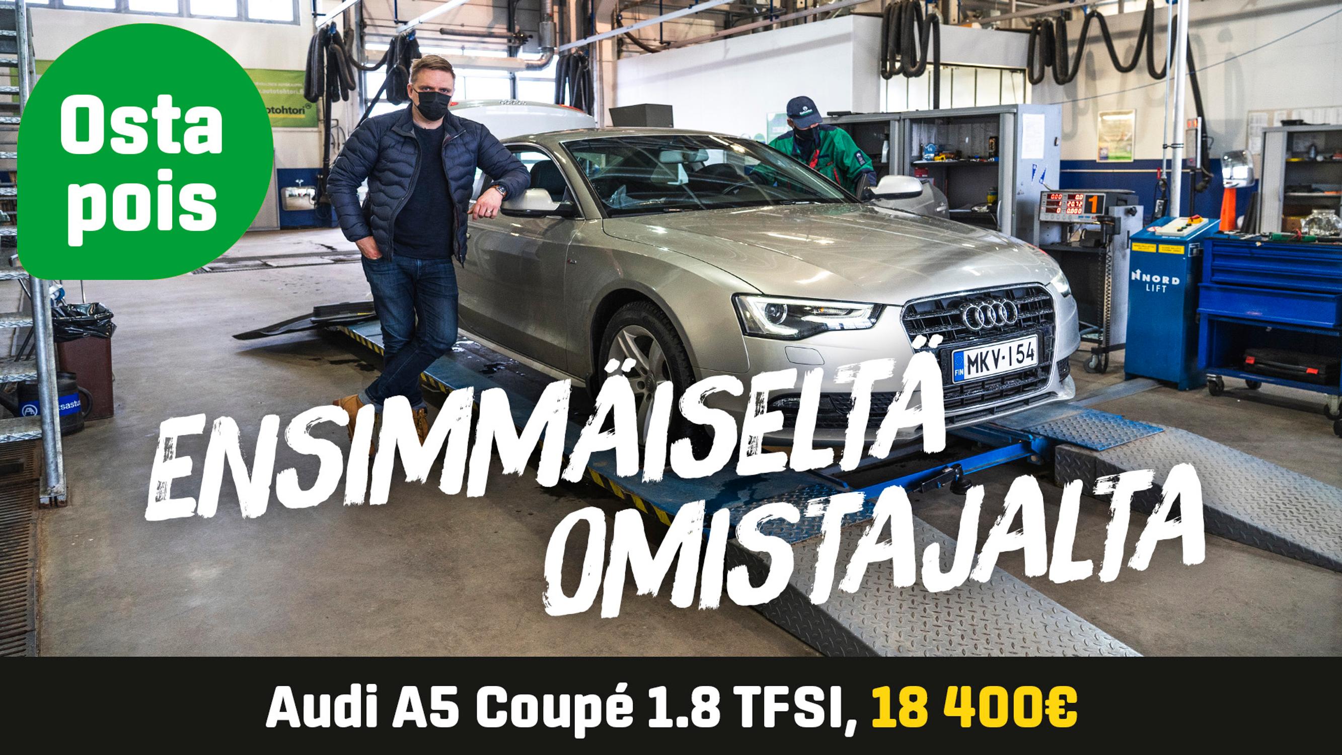 Käytetty: Audi A5 Coupé 1.8 TFSI (18 400€) - Ensimmäiseltä omistajalta