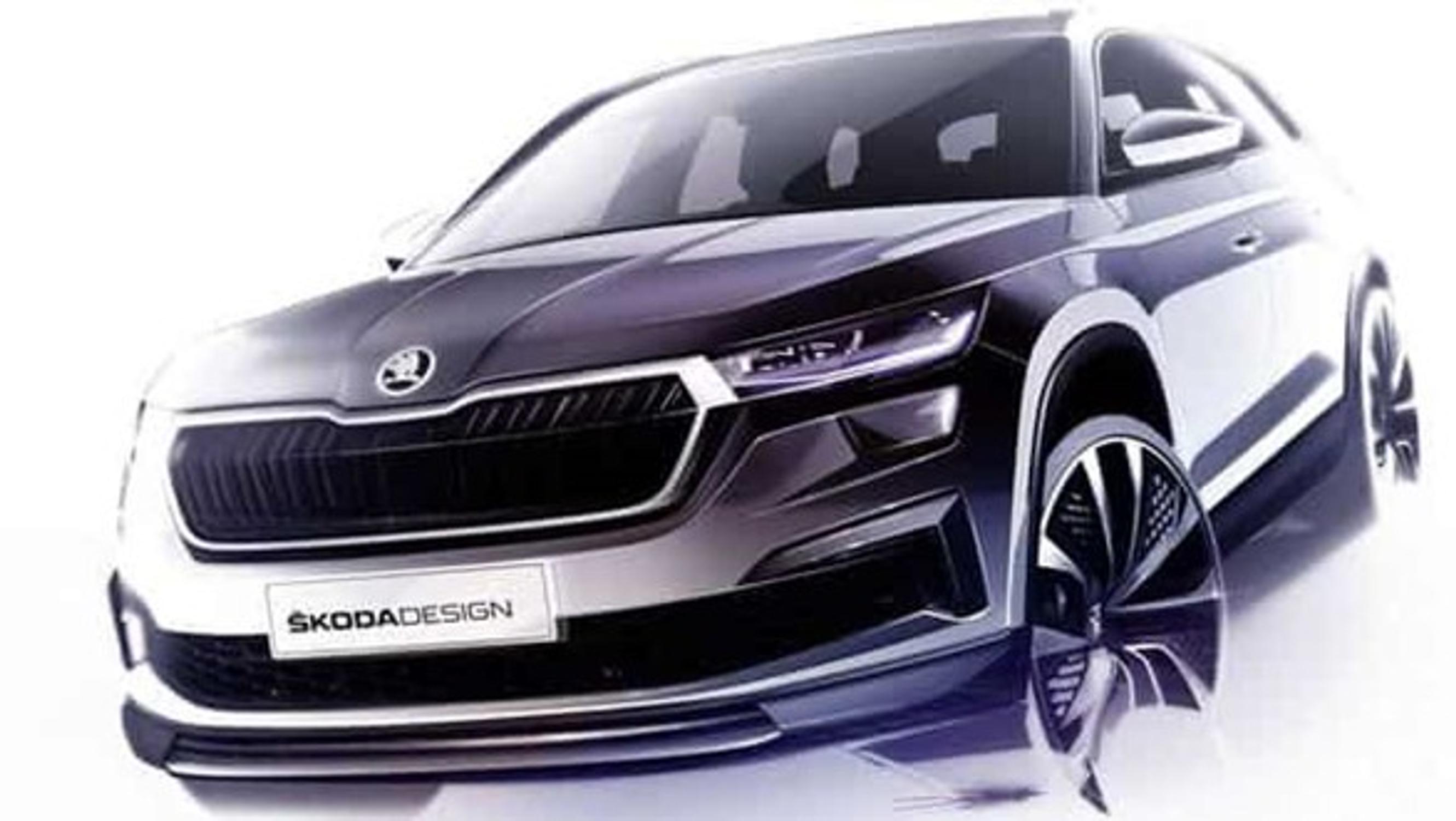 Skoda julkaisi luonnoskuvia uudesta Kodiaqista