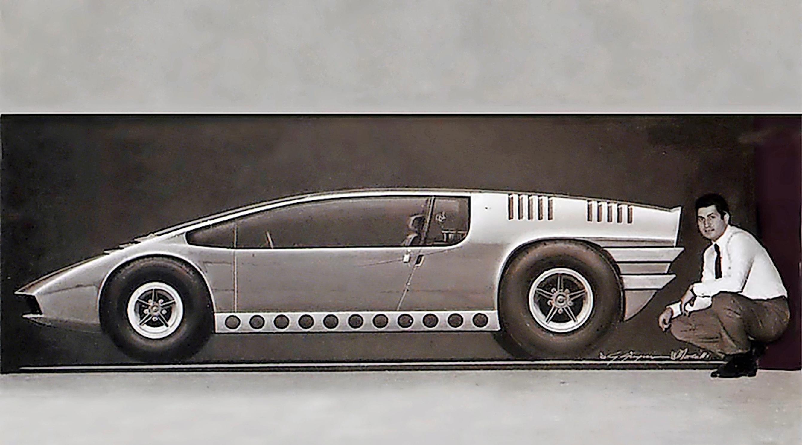 Mantan ylpeä isä: Giorgetto Giugiaro on täyttänyt juuri 30 vuotta, kun Bizzarrini Manta syntyy.