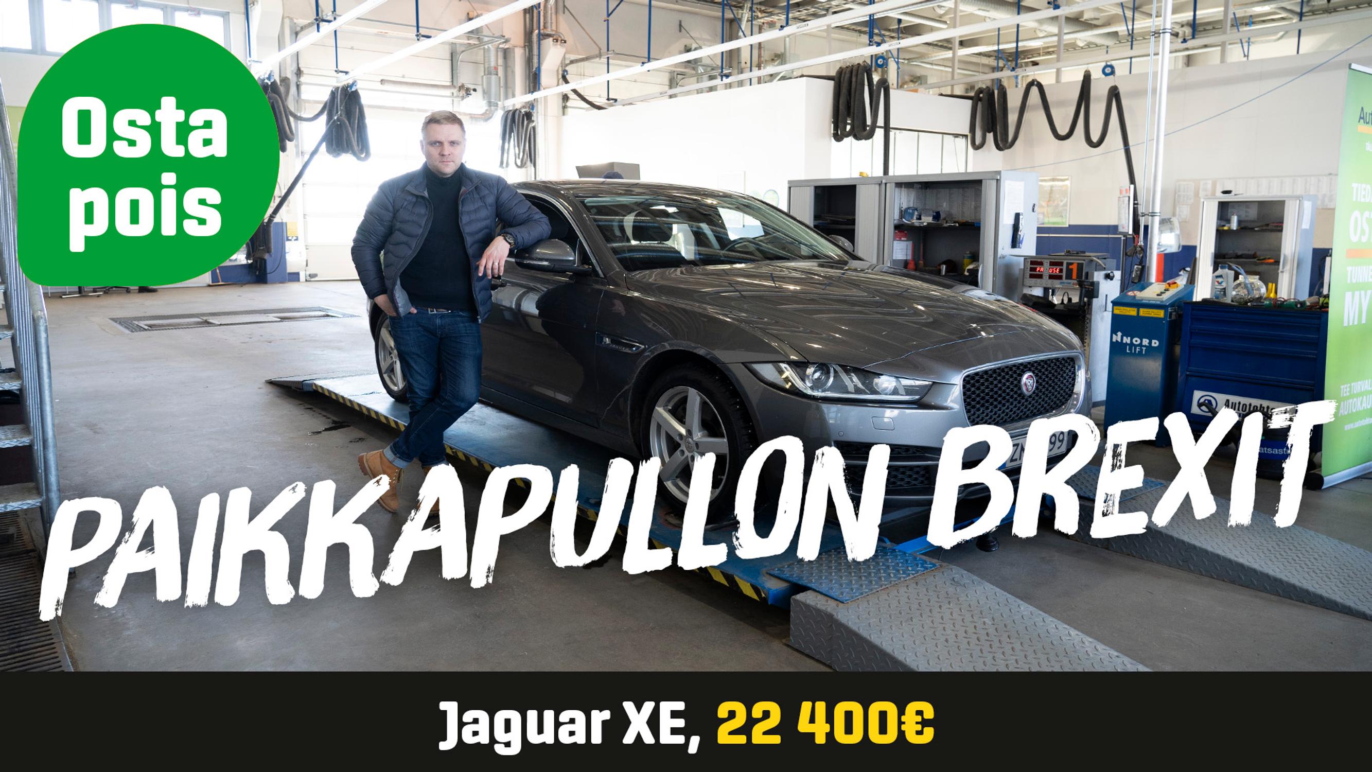 Käytetty: Jaguar XE 20d Prestige Plus A (22 400€) - Paikkapullon brexit