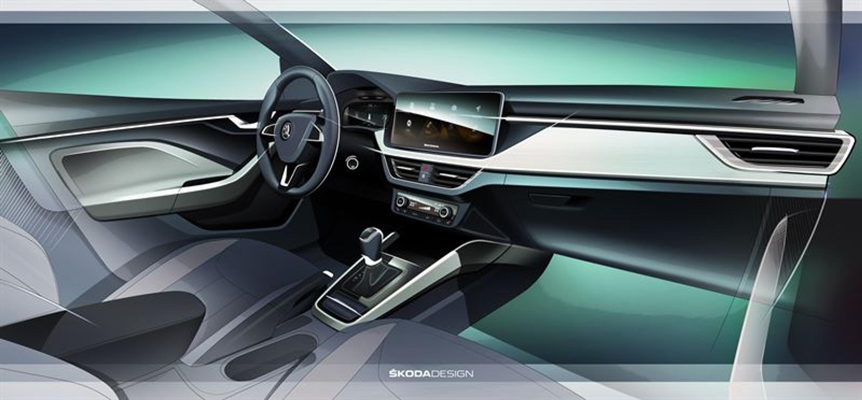 Skoda julkaisi kuvan uuden Scalan sisätiloista 