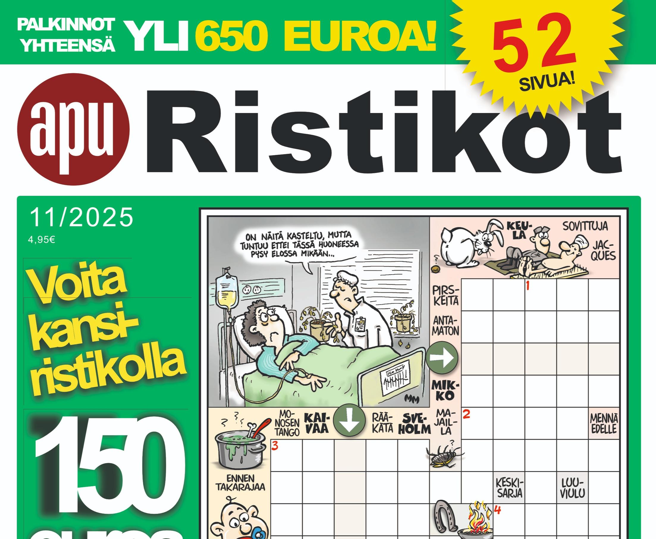 Osallistu Apu Ristikot -lehden palkintotehtävien arvontaan