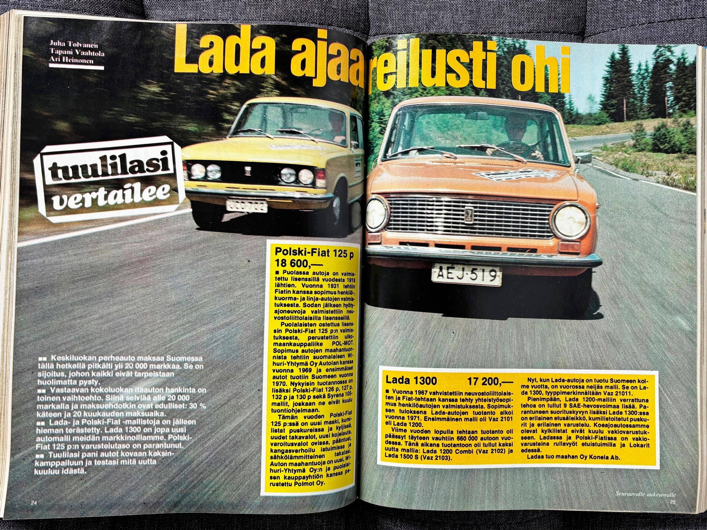 Halpa hinta, hutera hitsaus – Tuulilasin vertailussa 1975 pantiin samalle viivalle kaksi edullista itäautoa, Lada ja Polski Fiat – Tulos oli karu